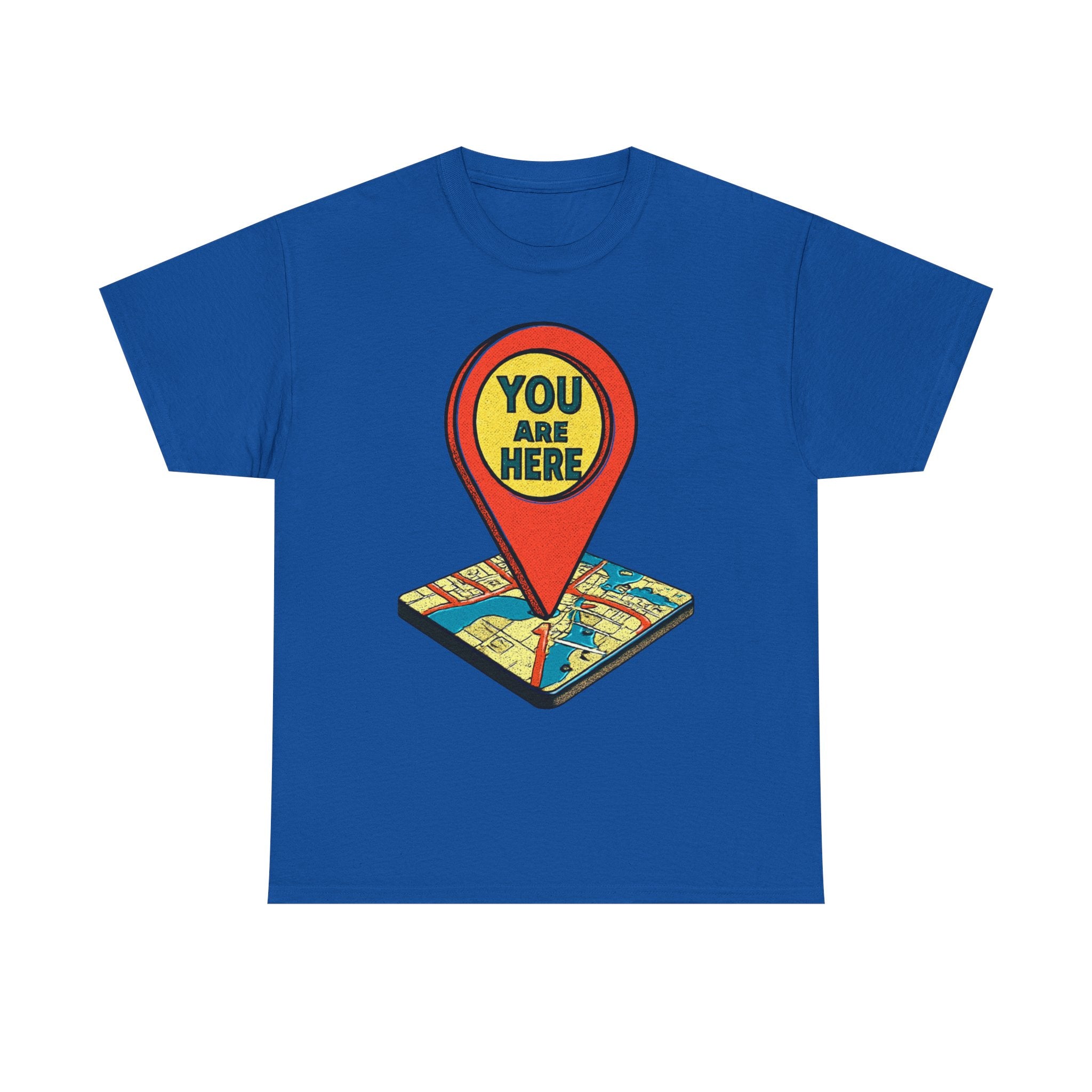 You Are Here Map Marker T-Shirt — Travel Icon Graphic Tee