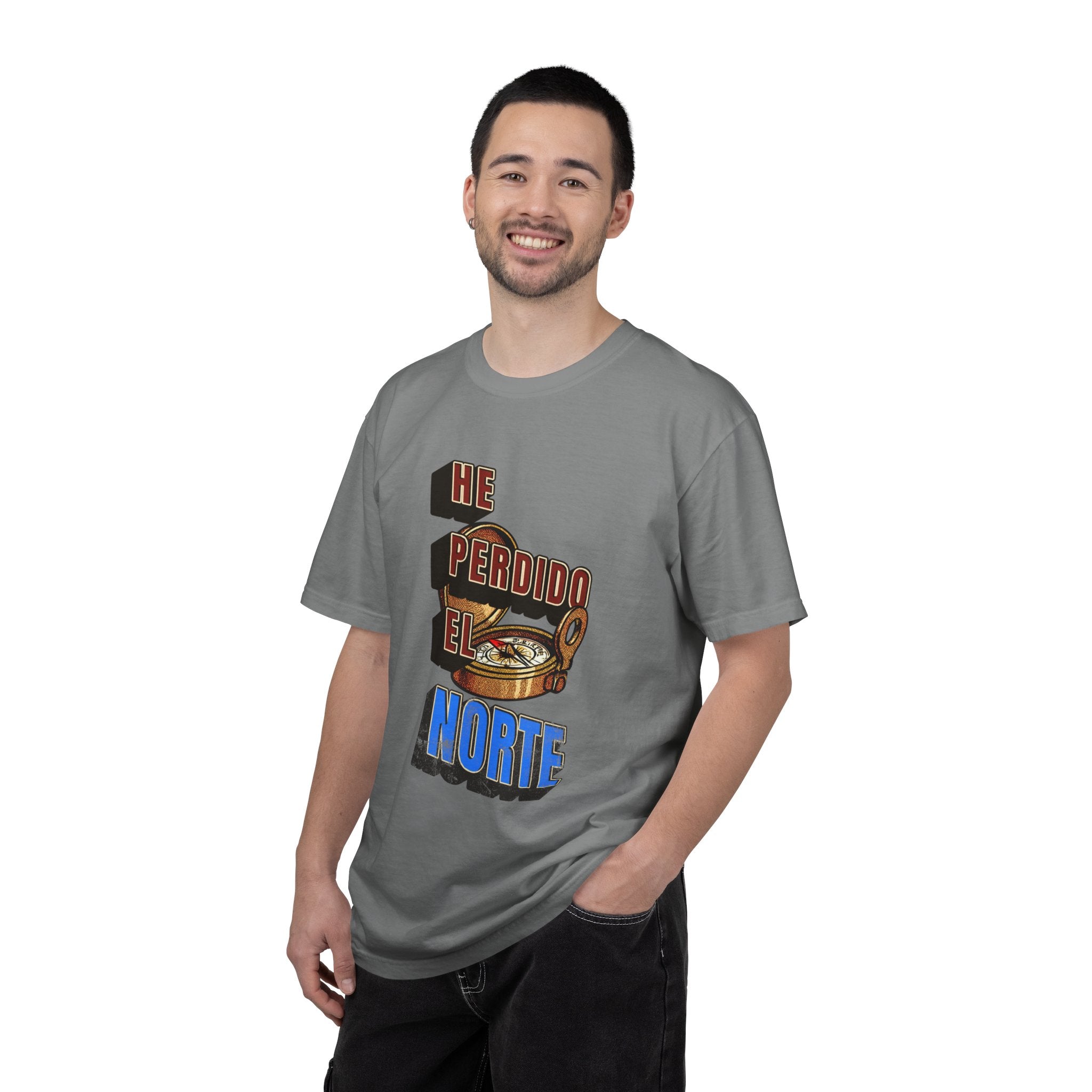 T-Shirt — "He Perdido El Norte" Vintage Compass Graphic