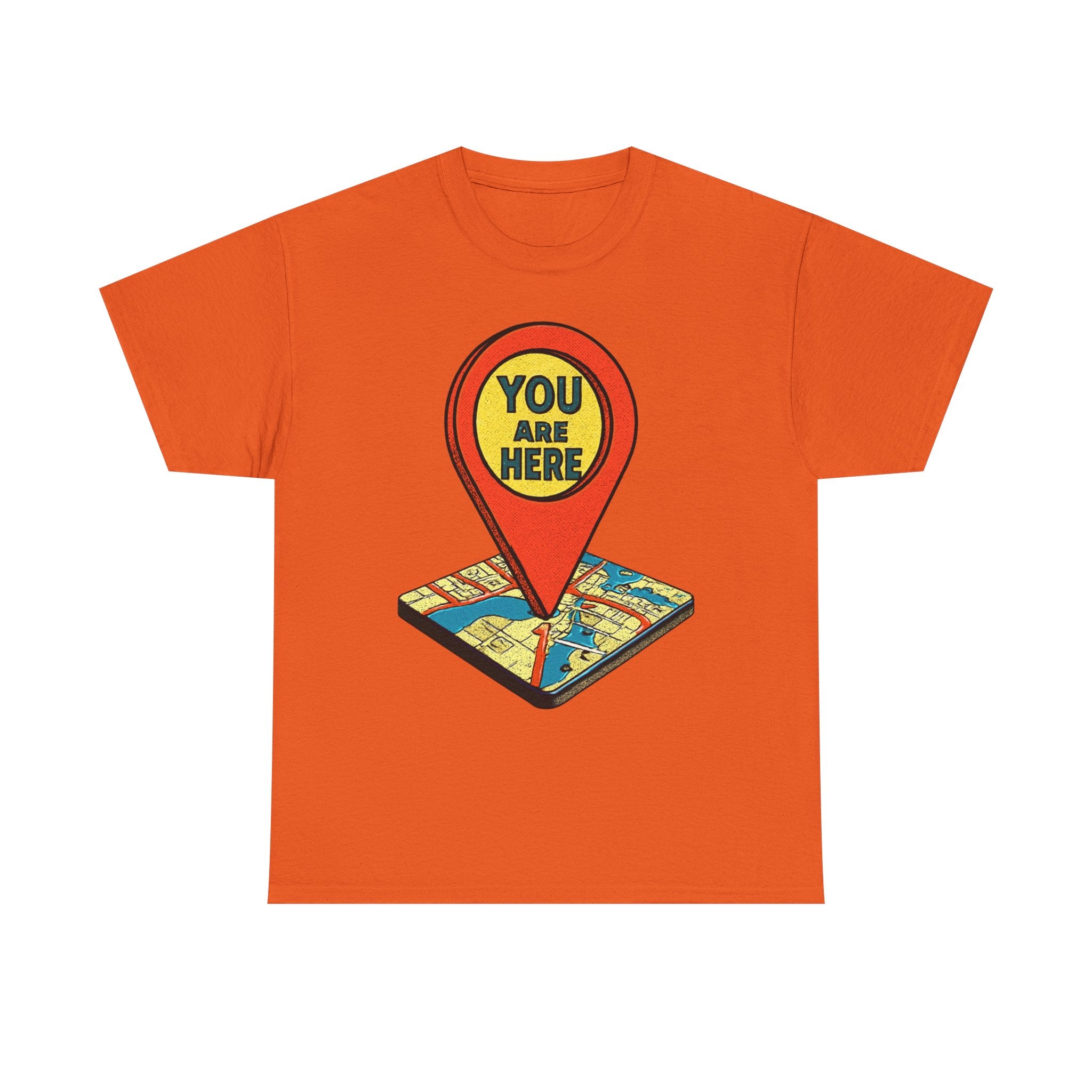 You Are Here Map Marker T-Shirt — Travel Icon Graphic Tee