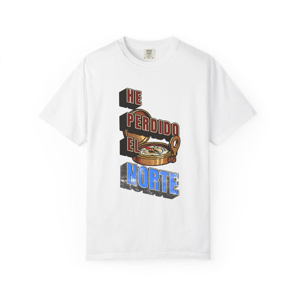 T-Shirt — "He Perdido El Norte" Vintage Compass Graphic