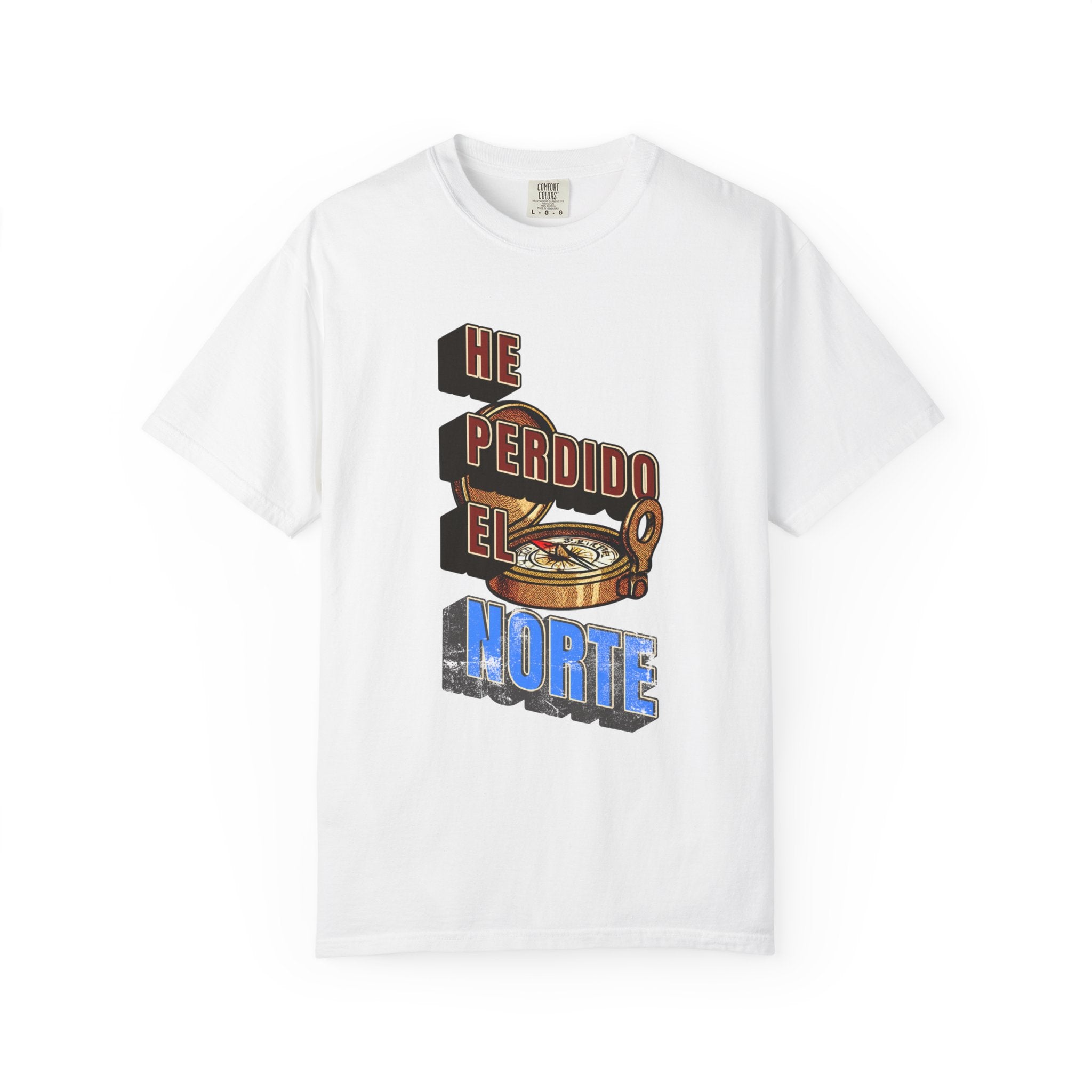 T-Shirt — "He Perdido El Norte" Vintage Compass Graphic