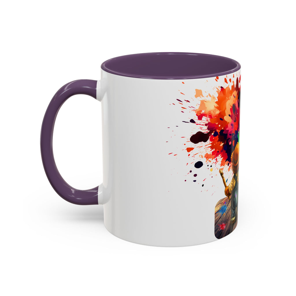 Colorful Heart Painter Coffee Mug — Kid Artist Splash Design (11/15oz)