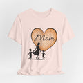 Mom Heart Graphic Tee — Mother & Children Silhouette Mother's Day T‑Shirt