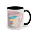 Nested Mugs Coffee Mug — Colorful Retro Stacked Cup Design (11/15oz)