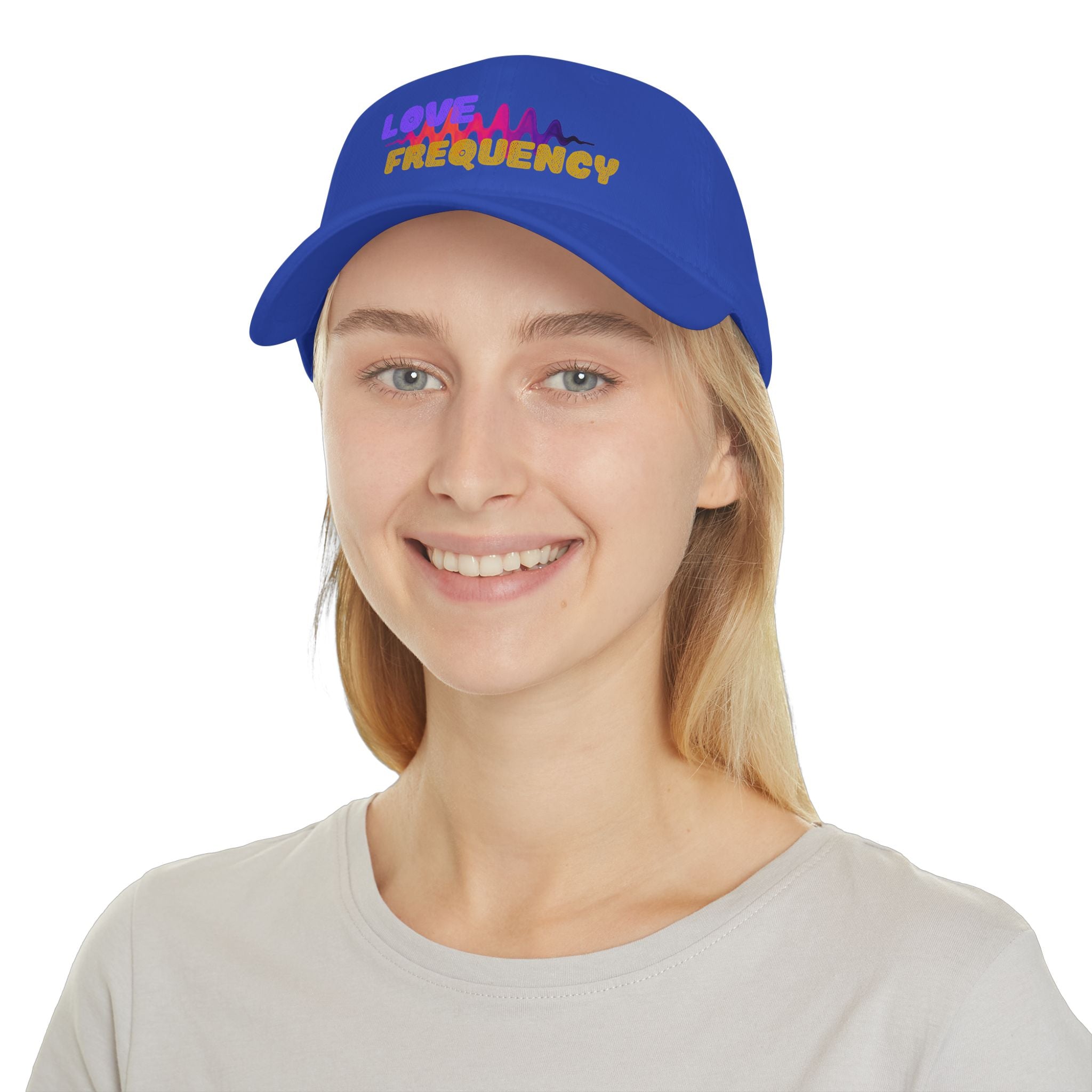 Love Frequency Baseball Cap — Vibrant Wave Graphic Hat for Music Lovers