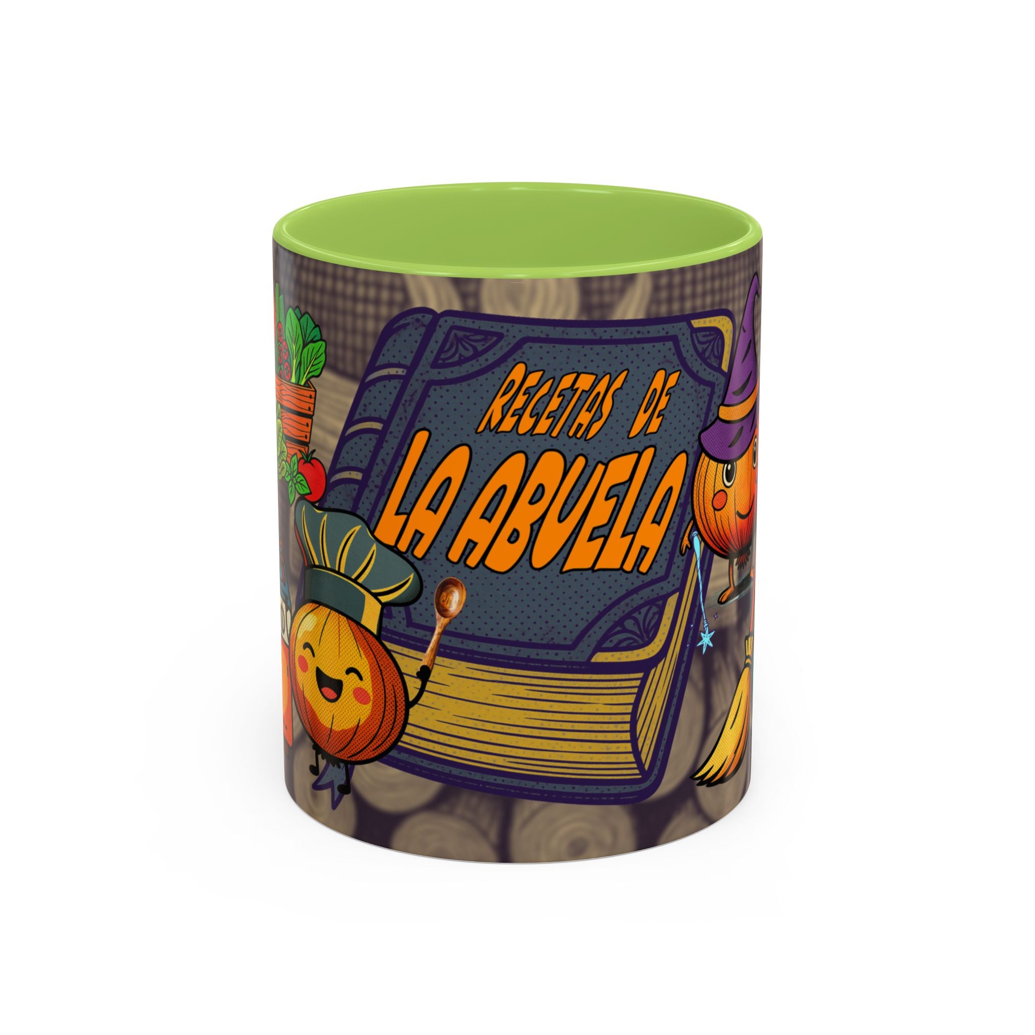 Coffee Mug - "Recetas de La Abuela" Halloween Pumpkin Kitchen Spellbook Accent Mug