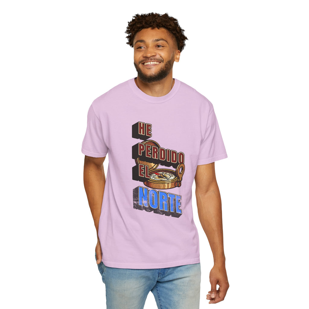 T-Shirt — "He Perdido El Norte" Vintage Compass Graphic