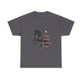 Galloping Black Horse Tee — 'Energy, Liberty, Independence, Passion' Graphic T-Shirt