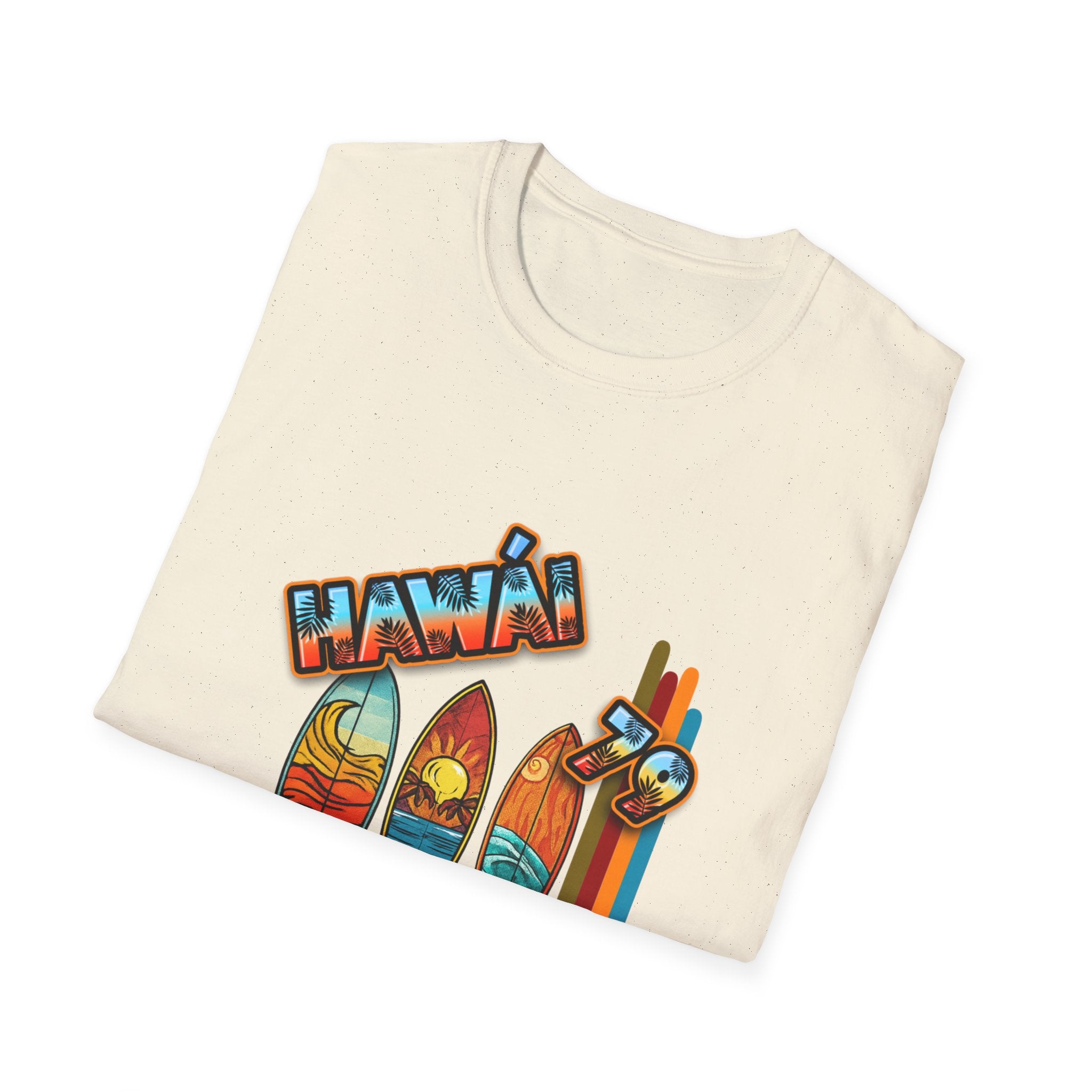 Hawaii Surf Retro T-Shirt — Vintage Surfboards & Shaka Graphic