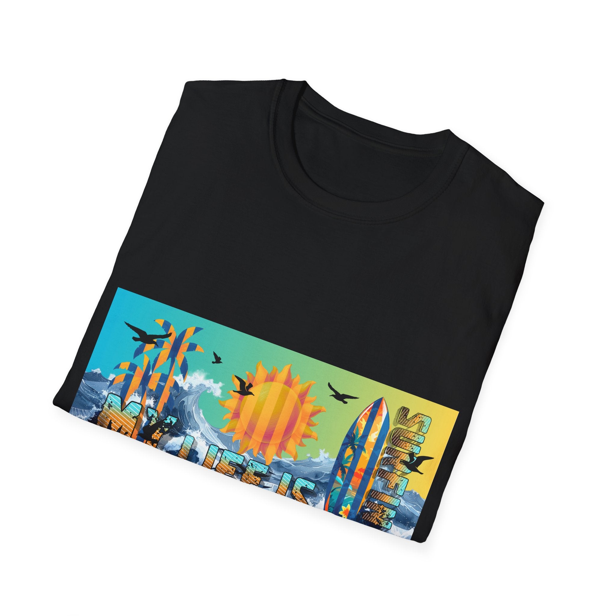 T-Shirt — Miami Beach Sunset Skyline Graphic Tee