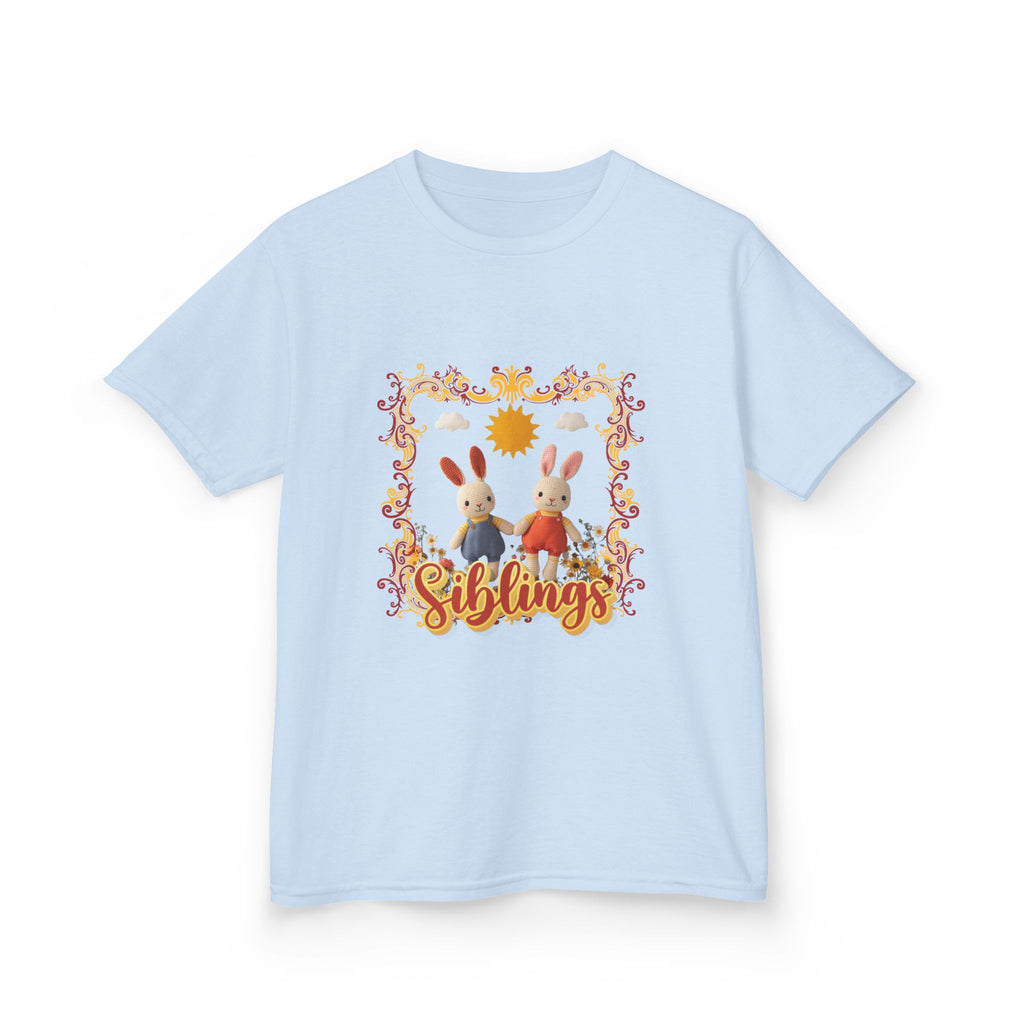 Kids Tee — 'Siblings' Bunny Family Spring Floral Graphic