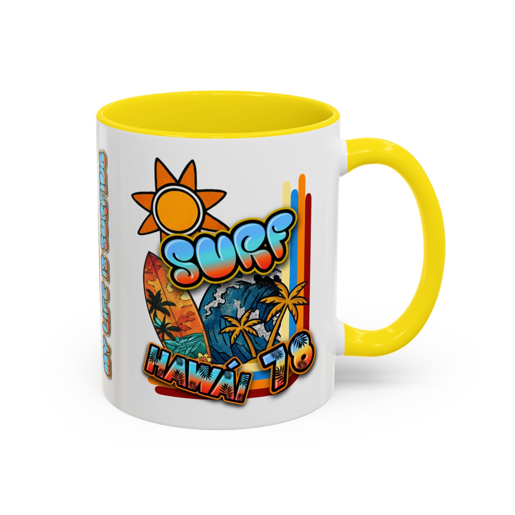 Surf Hawaii Retro Accent Coffee Mug (11/15oz)