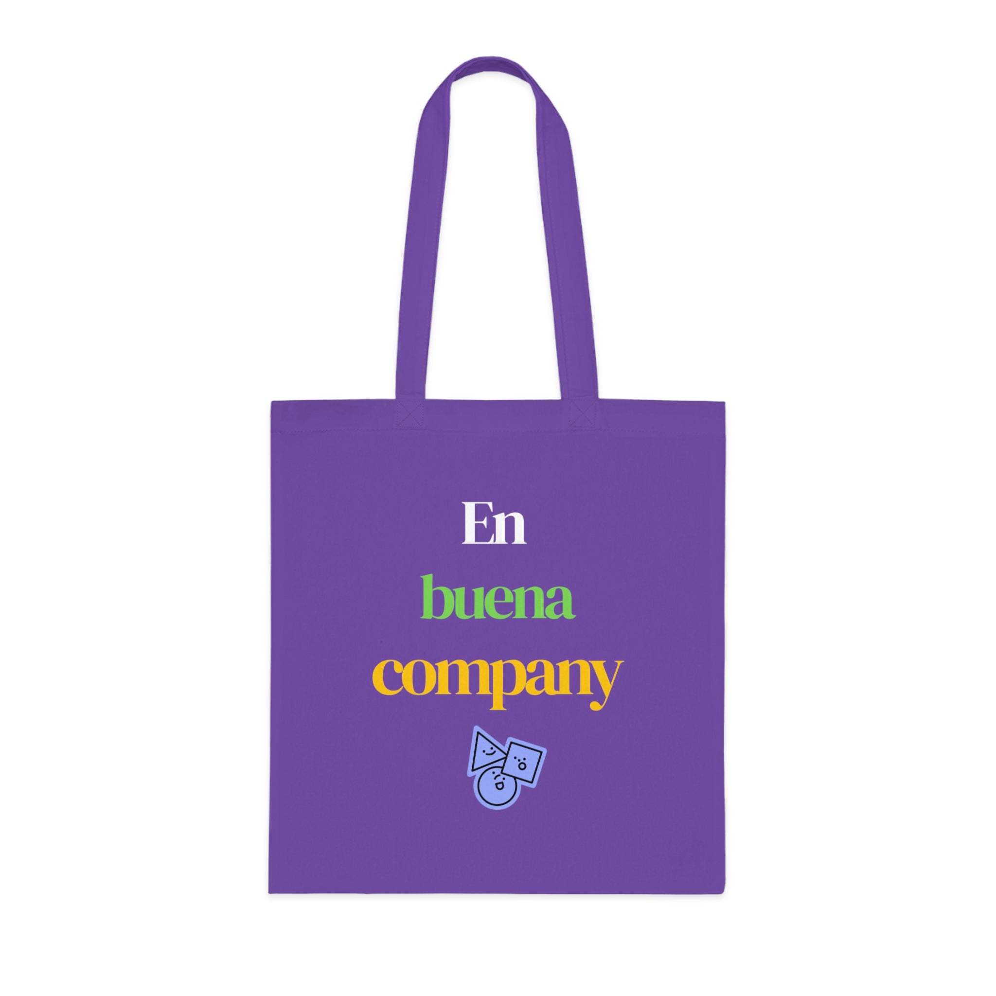 Buena Company Cotton Tote Bag — Colorful Text Grocery & Everyday Market Tote