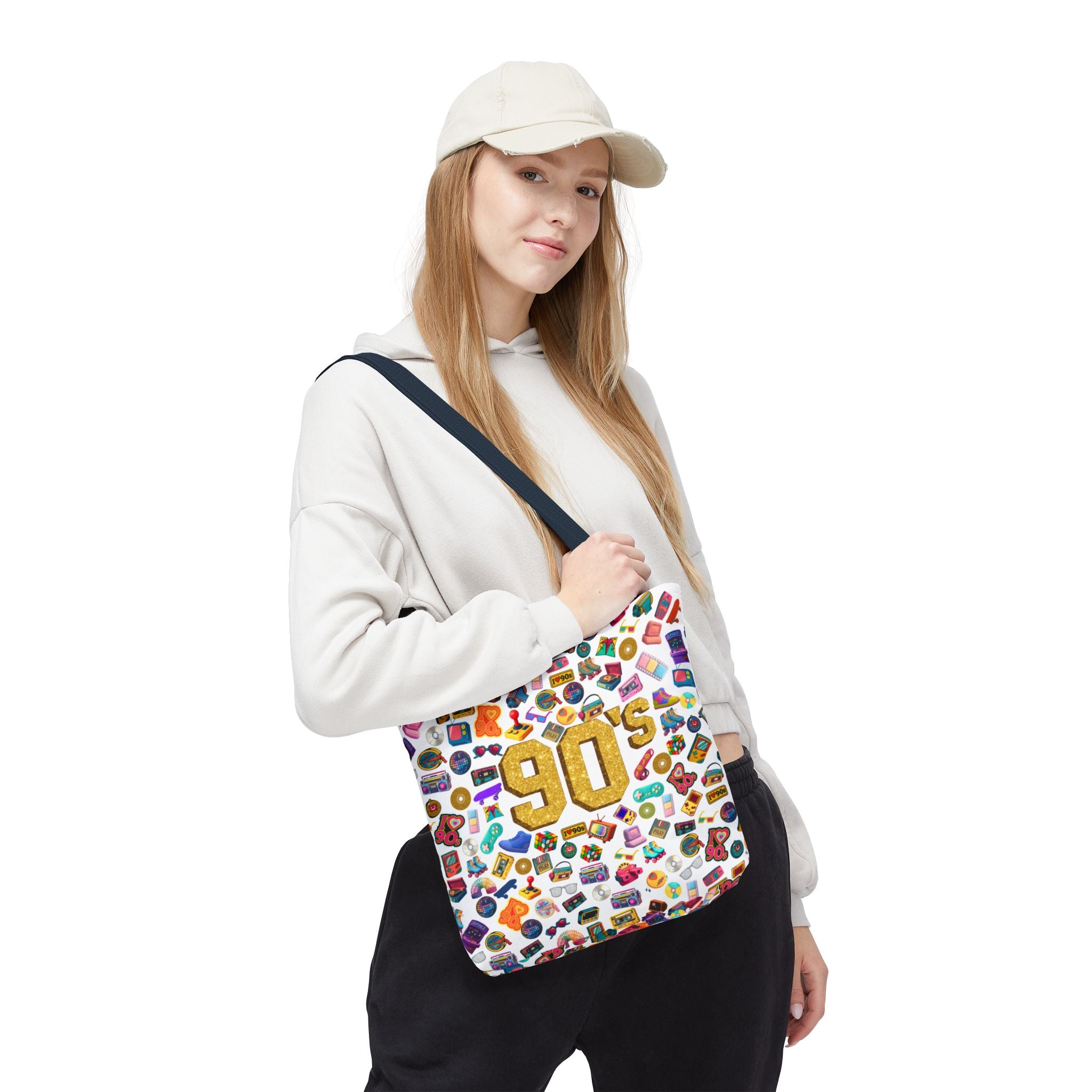 90s Retro Icons Tote Bag — Vintage Pop Culture AOP Tote (Copia)