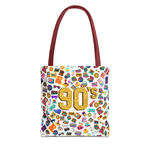 90s Retro Icons Tote Bag — Vintage Pop Culture AOP Tote (Copia)