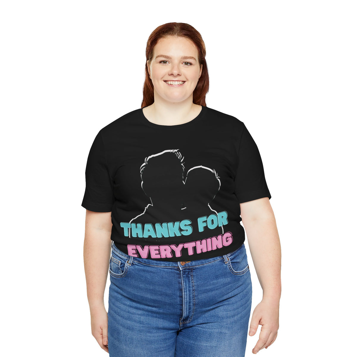 T-Shirt — "Thanks For Everything" Couple Silhouette Appreciation Tee