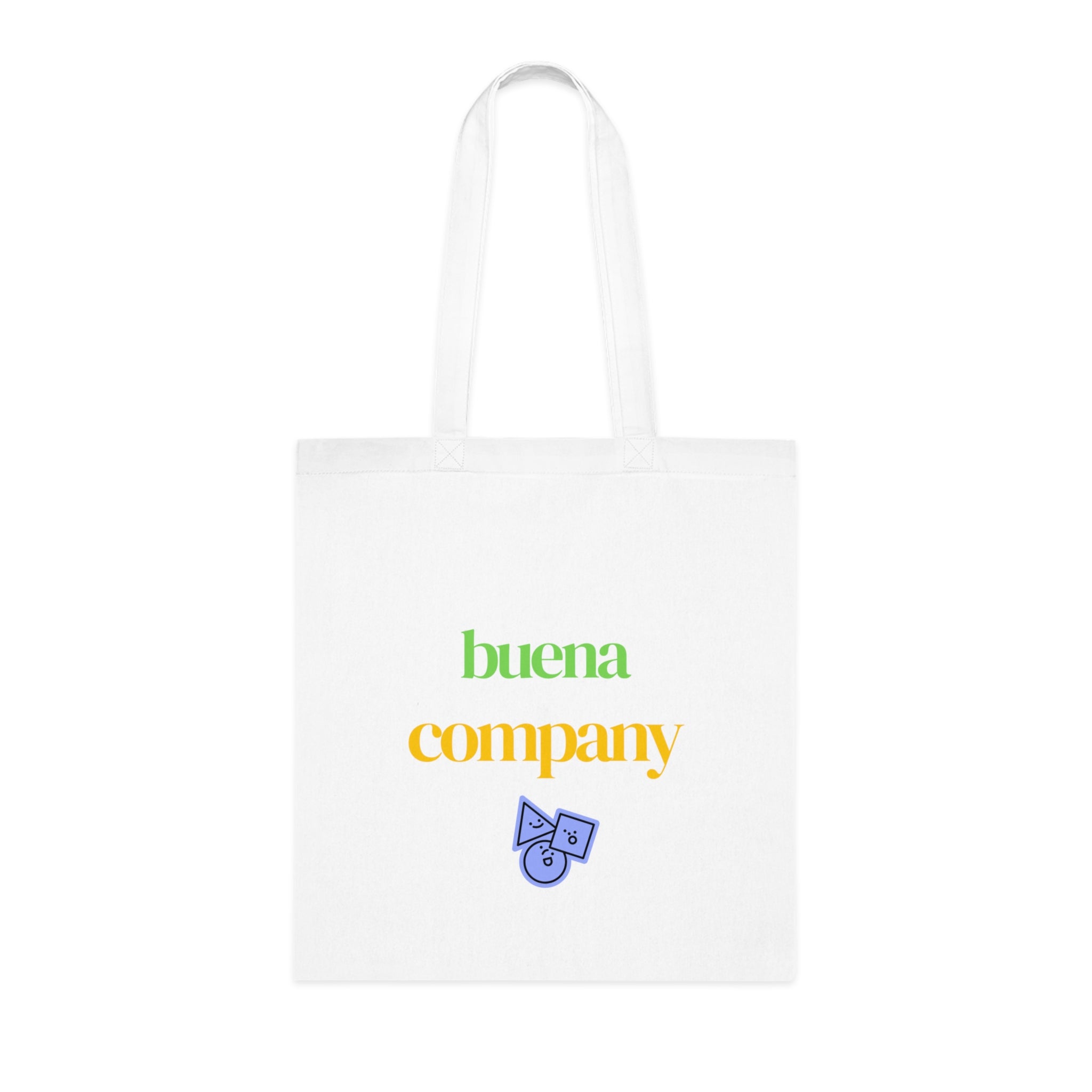 Buena Company Cotton Tote Bag — Colorful Text Grocery & Everyday Market Tote