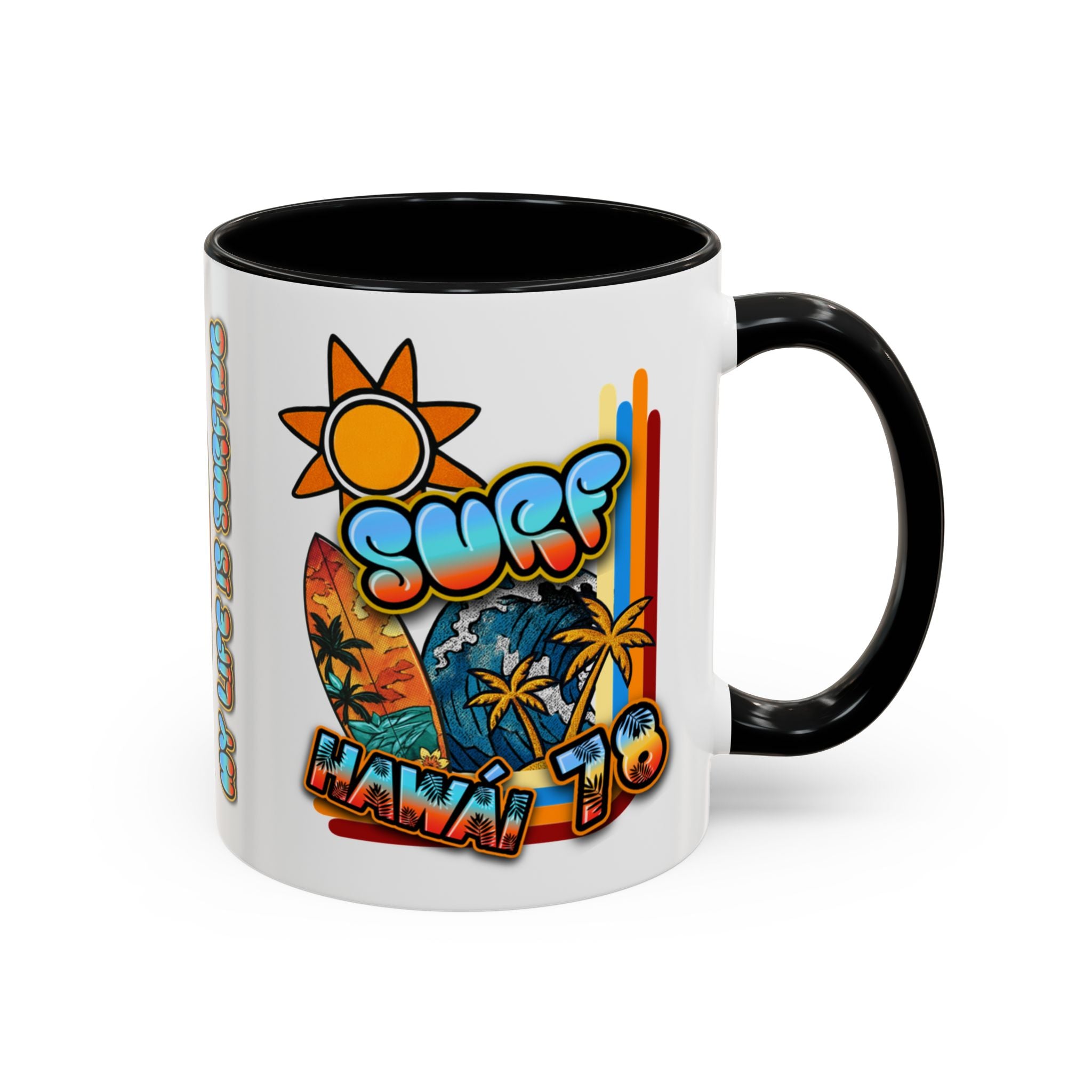 Surf Hawaii Retro Accent Coffee Mug (11/15oz)