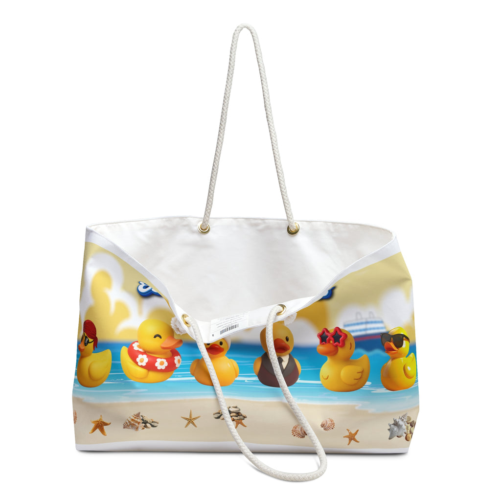 Cruising Ducks Weekender Bag — Cute Rubber Duck Beach Travel Tote