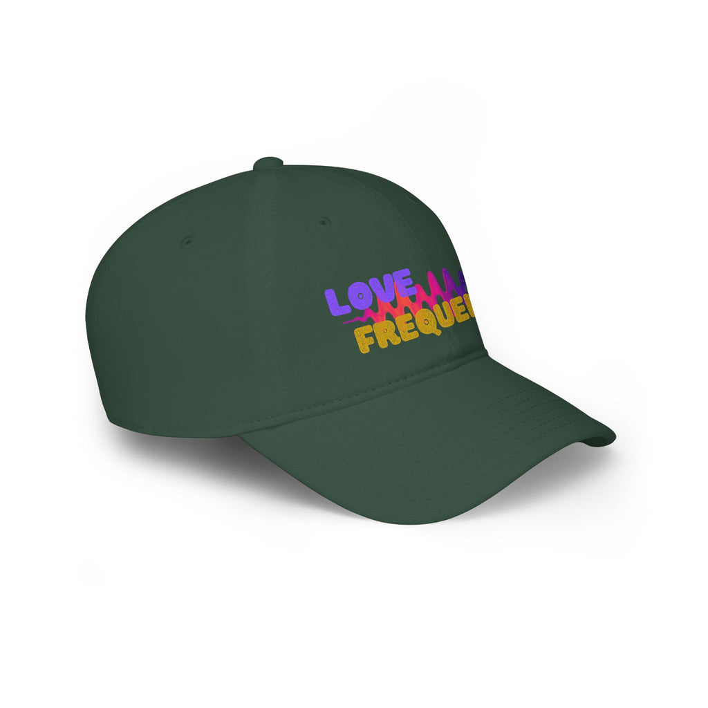 Love Frequency Baseball Cap — Vibrant Wave Graphic Hat for Music Lovers
