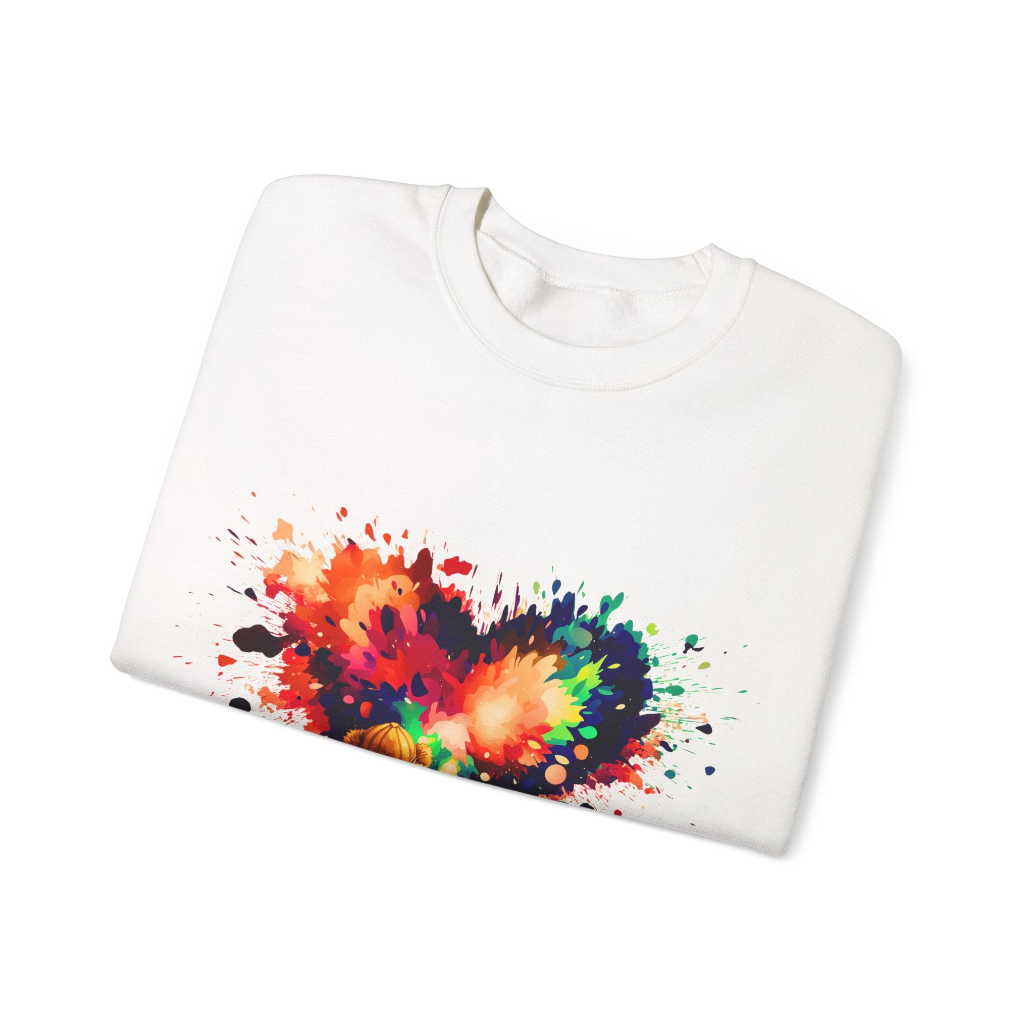 Paint Heart Crewneck Sweatshirt — Artist Painting Colorful Heart Design