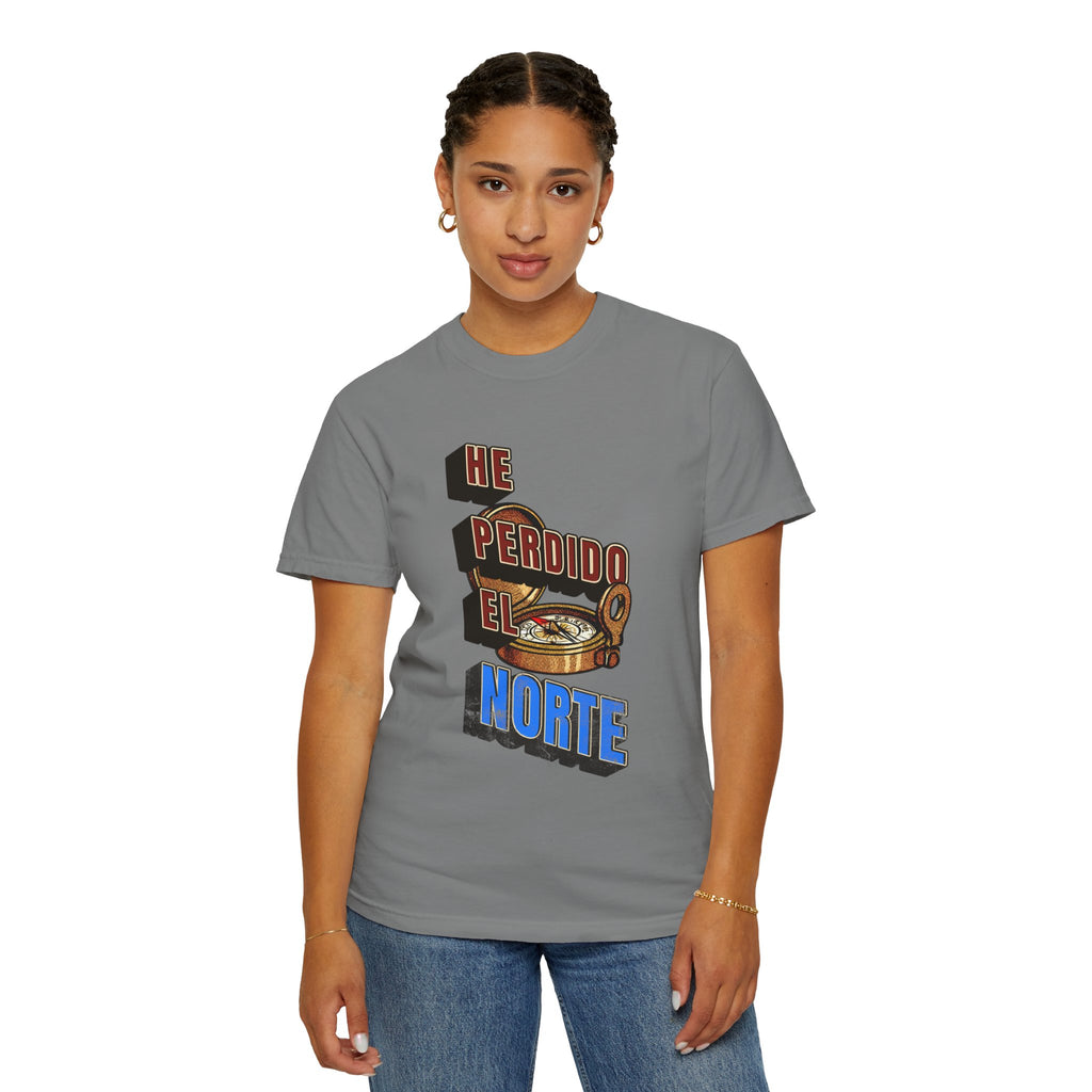 T-Shirt — "He Perdido El Norte" Vintage Compass Graphic