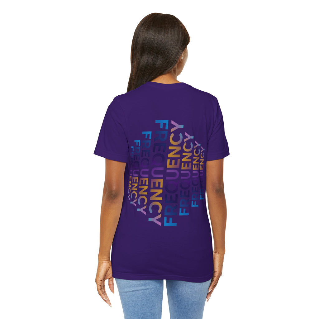 Frequency Graphic Tee — Inspirational Vibes, Repeated Typography Design