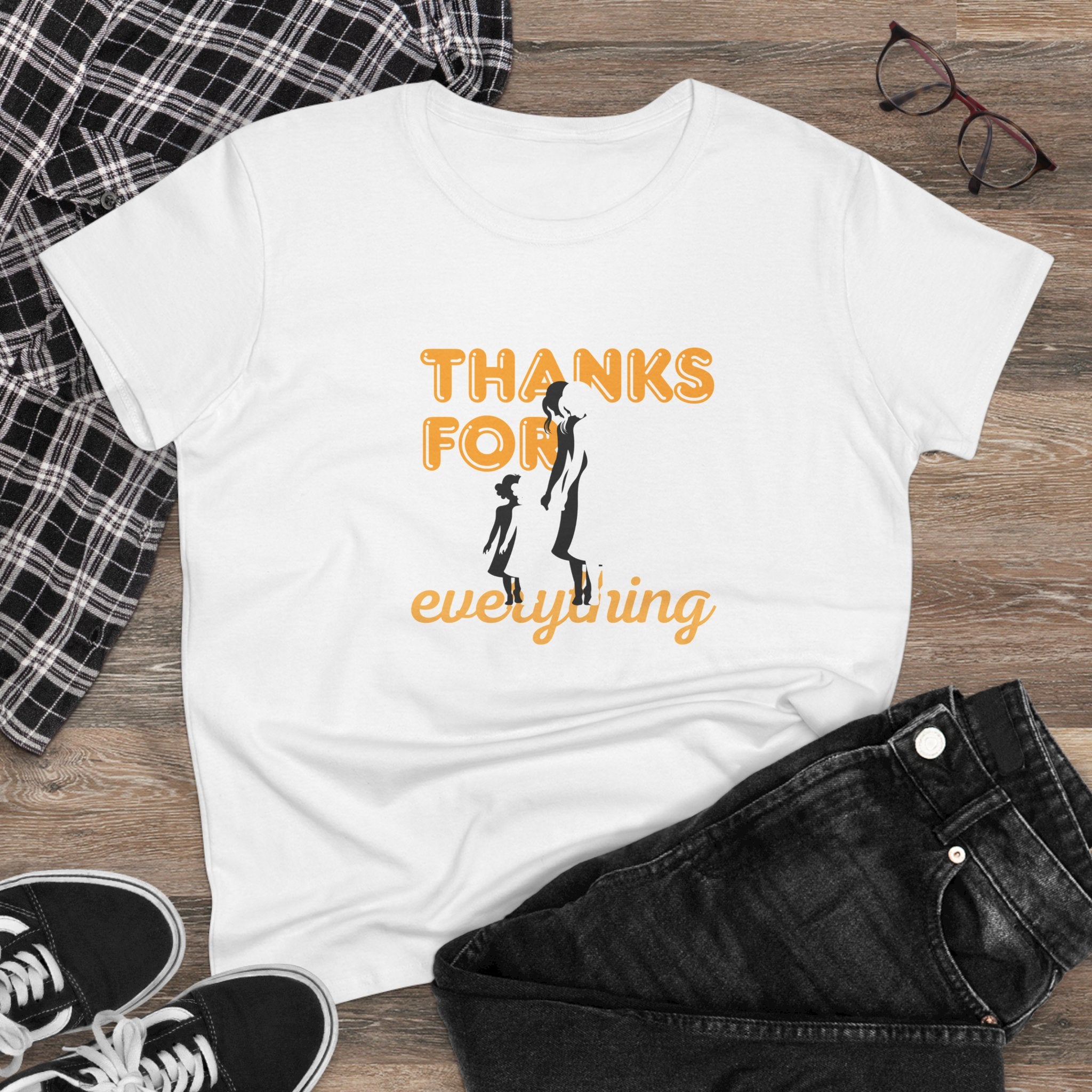 Thanks For Everything Tee — Thank You Gift T-Shirt with Silhouette Design