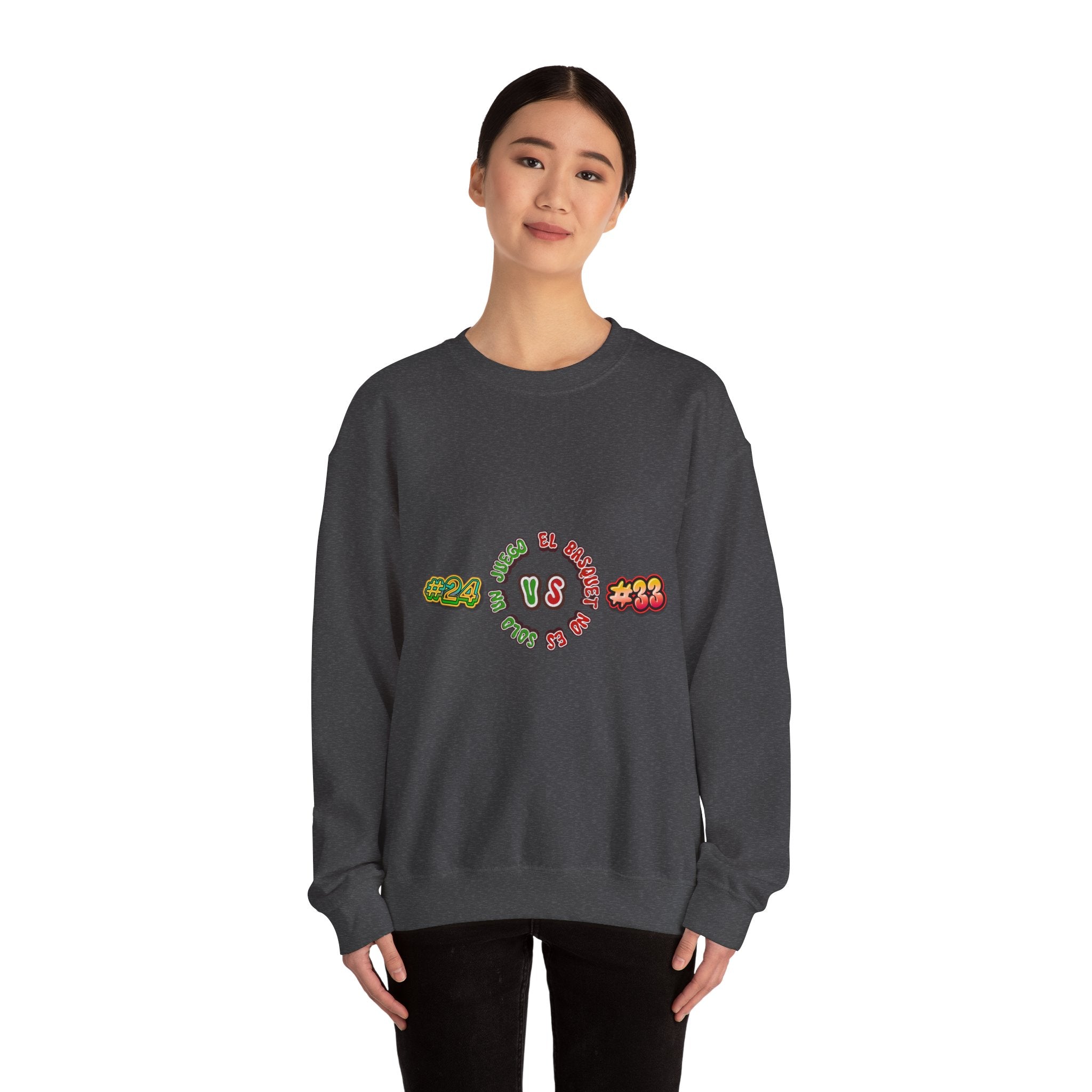 Crewneck Sweatshirt — Retro Basketball VS #24 vs #33 Graphic
