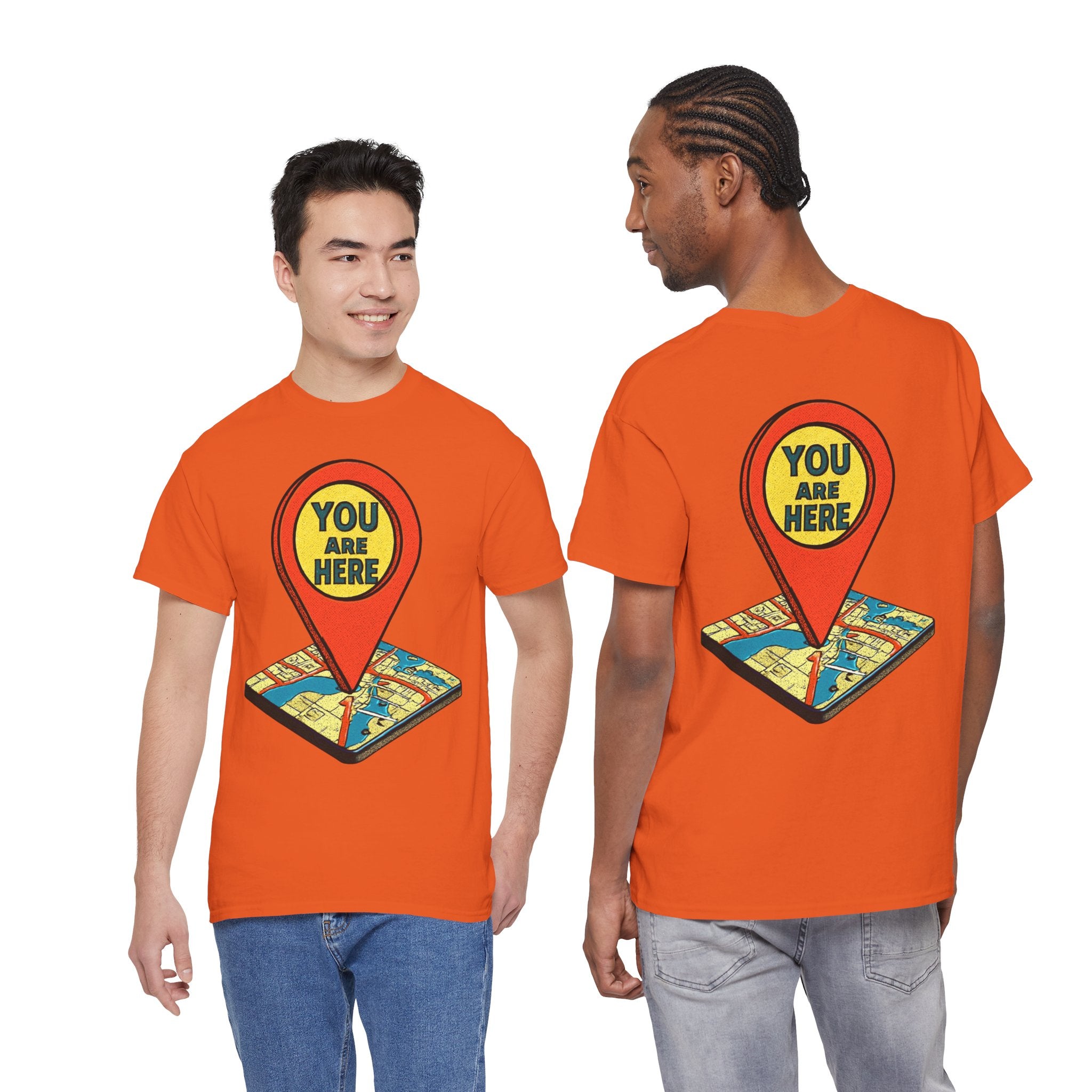You Are Here Map Marker T-Shirt — Travel Icon Graphic Tee