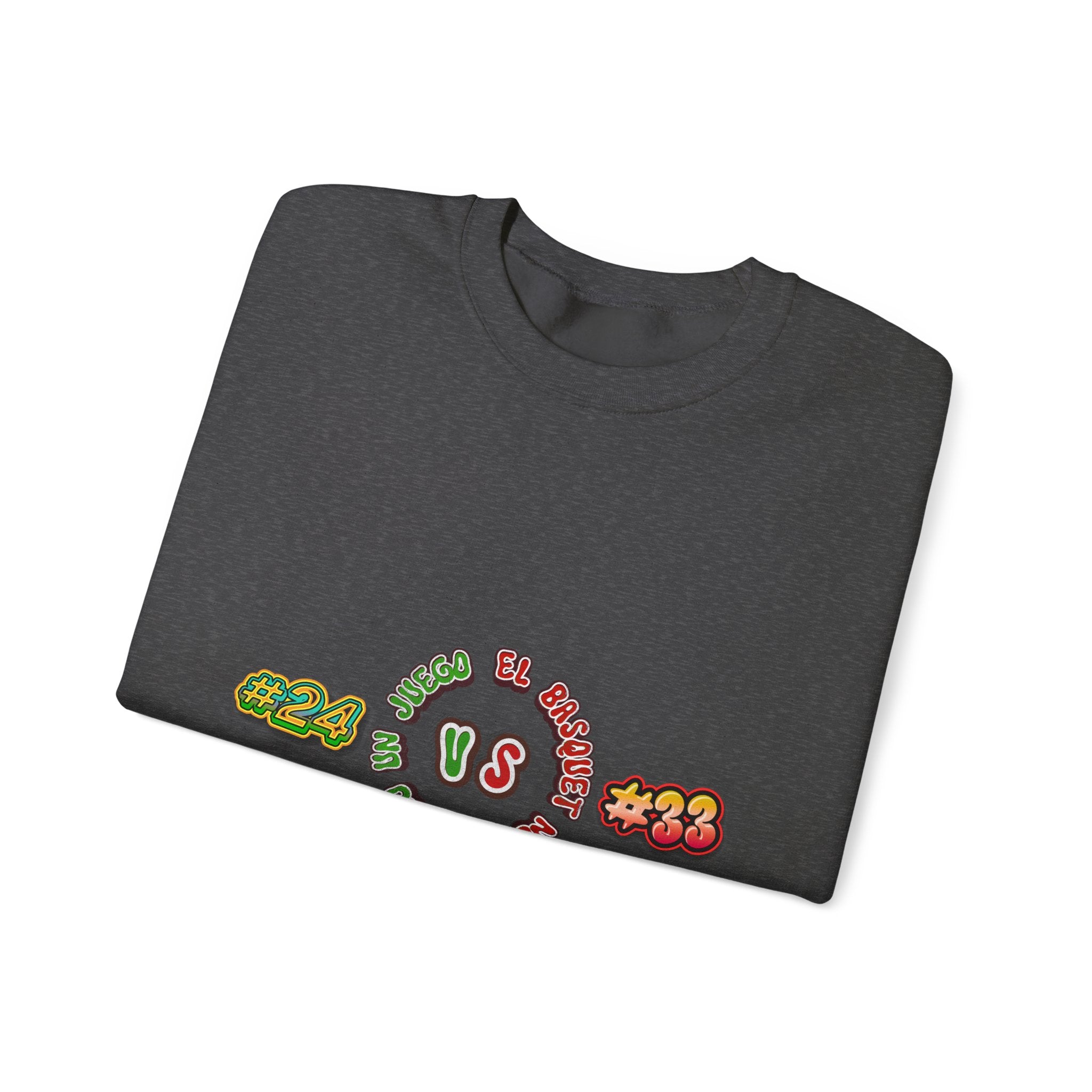 Crewneck Sweatshirt — Retro Basketball VS #24 vs #33 Graphic