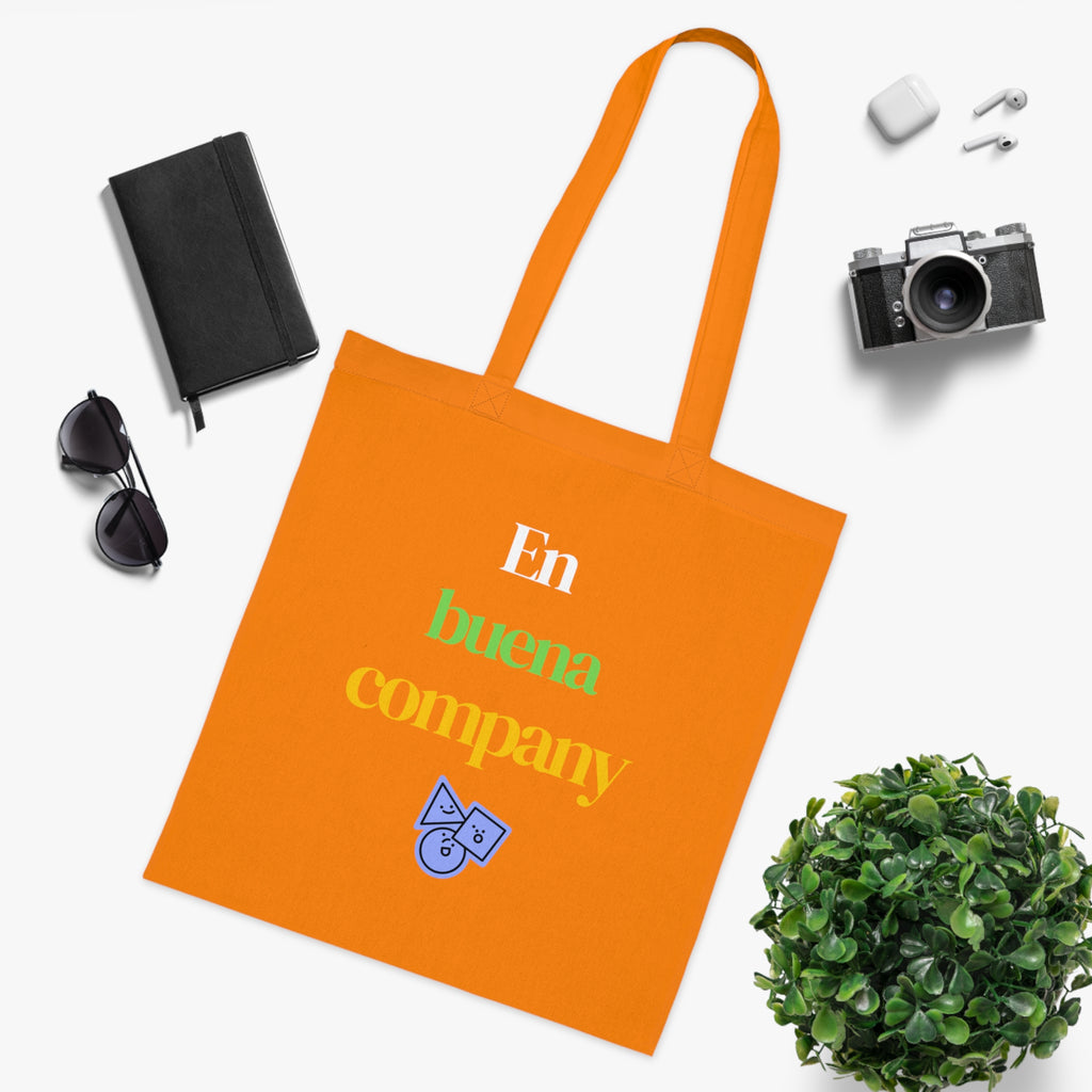 Buena Company Cotton Tote Bag — Colorful Text Grocery & Everyday Market Tote