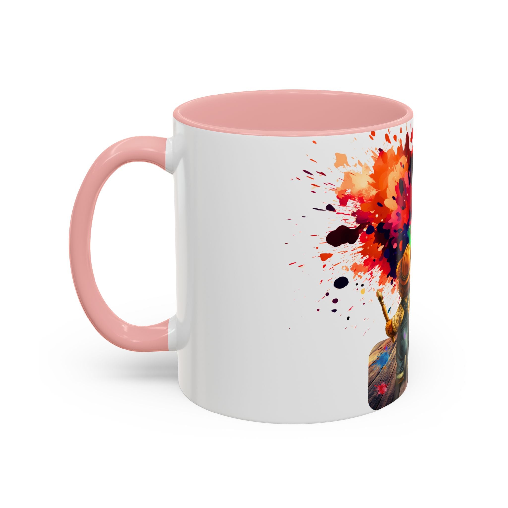 Colorful Heart Painter Coffee Mug — Kid Artist Splash Design (11/15oz)
