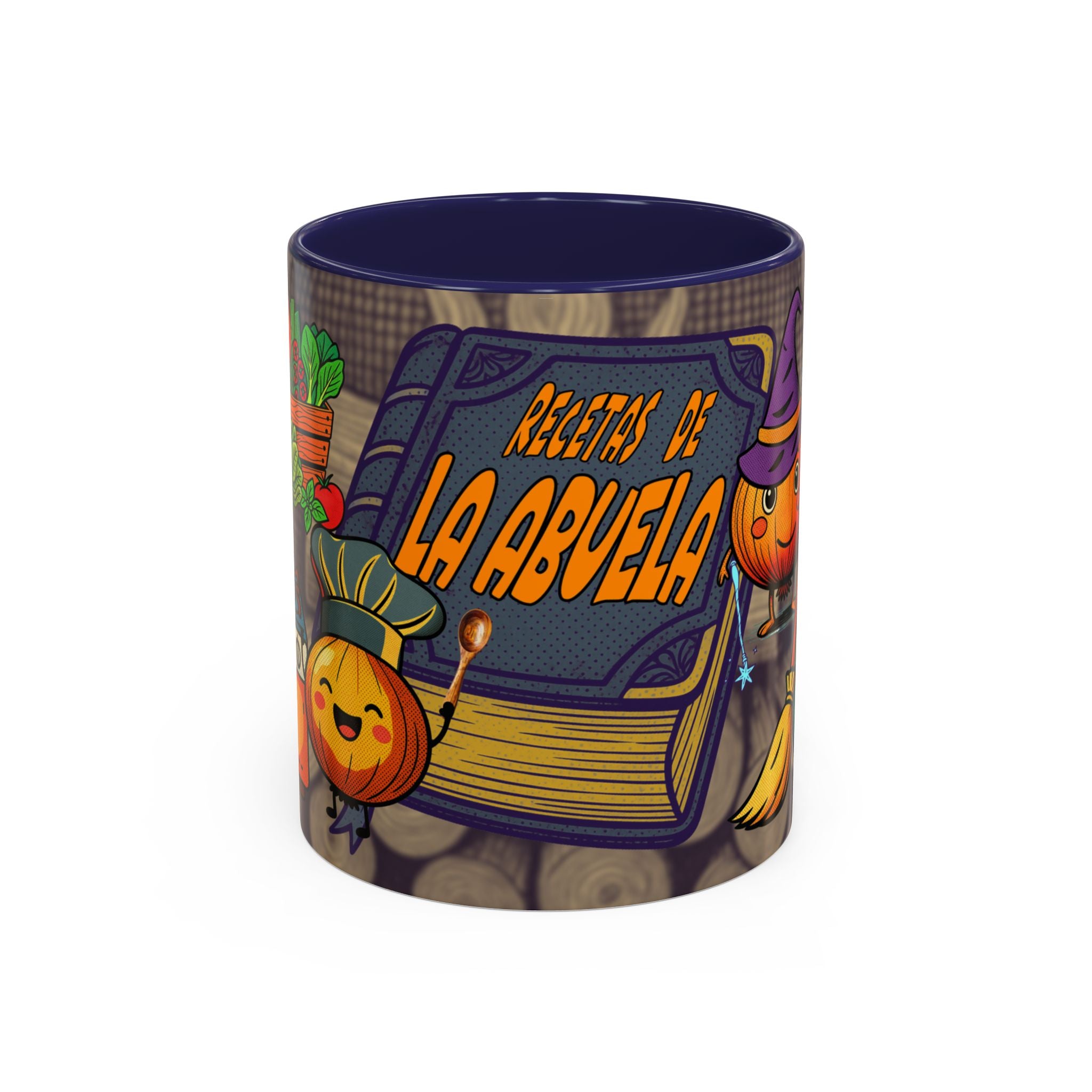 Coffee Mug - "Recetas de La Abuela" Halloween Pumpkin Kitchen Spellbook Accent Mug
