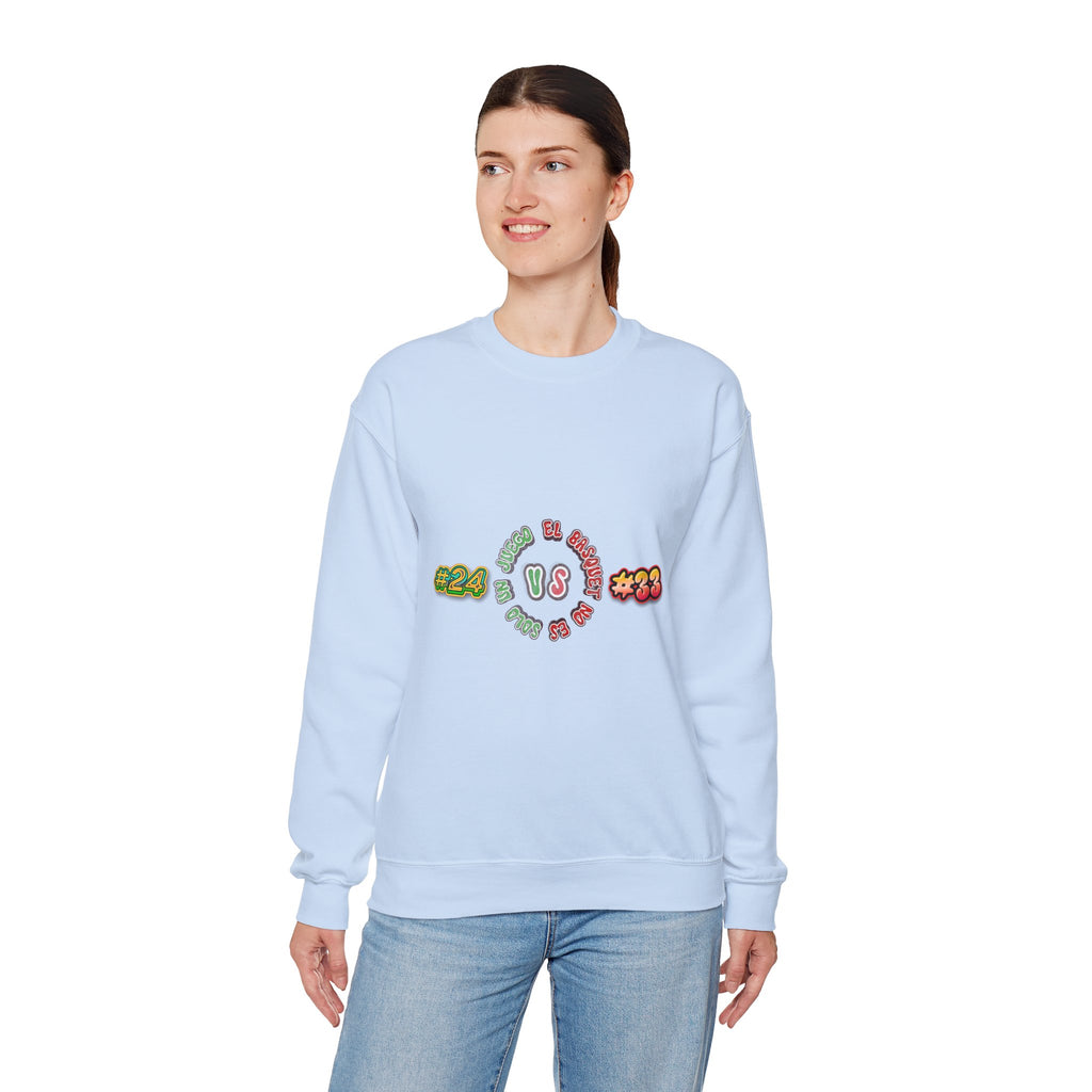 Crewneck Sweatshirt — Retro Basketball VS #24 vs #33 Graphic