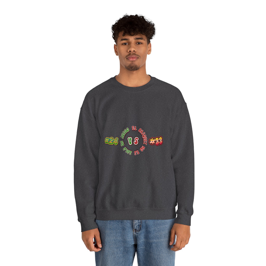 Crewneck Sweatshirt — Retro Basketball VS #24 vs #33 Graphic