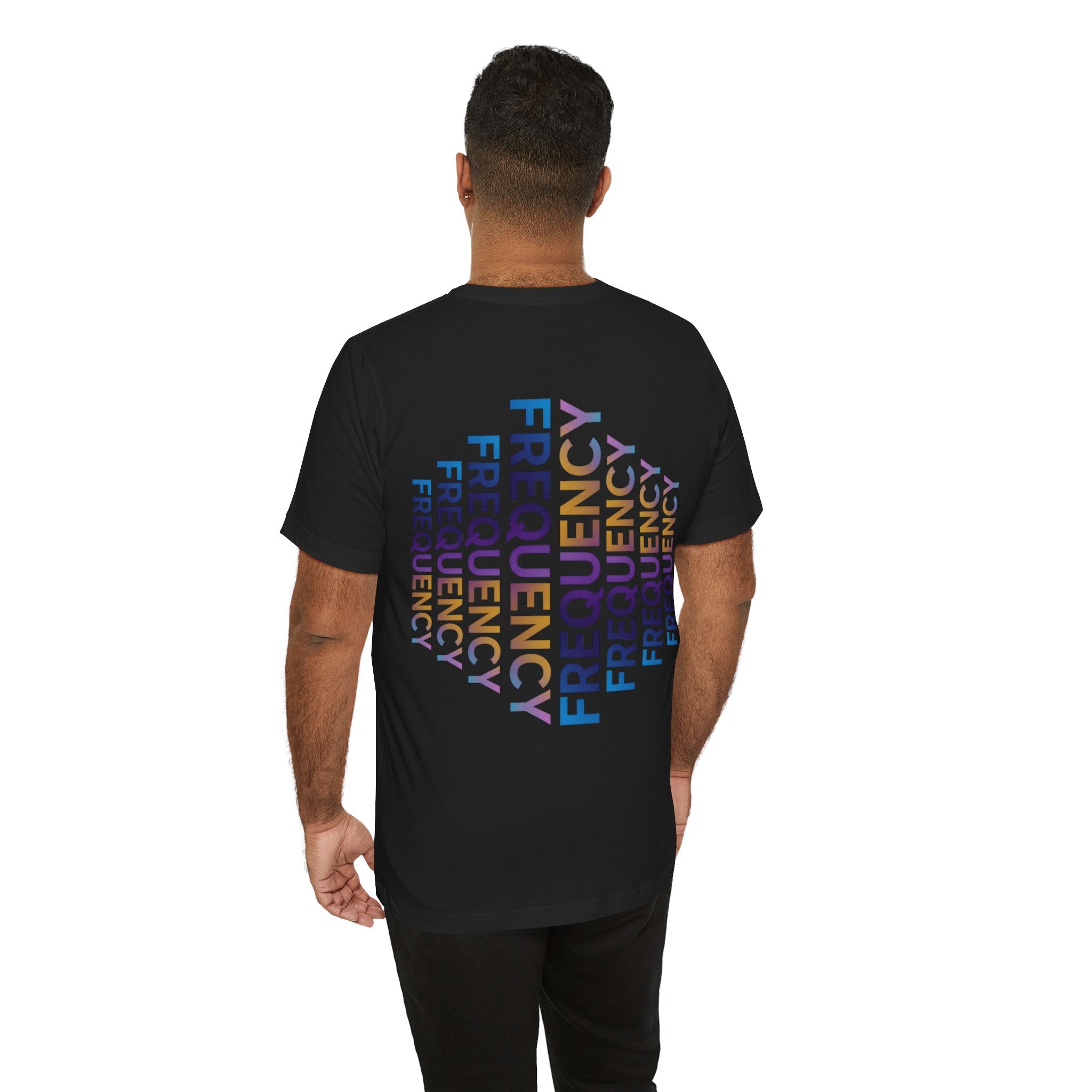 Frequency Graphic Tee — Inspirational Vibes, Repeated Typography Design