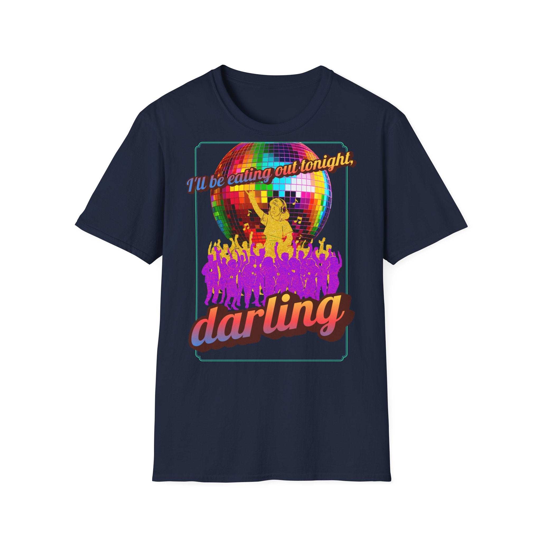 Disco Darling T-Shirt — Retro Rainbow Disco Ball Party Graphic Tee