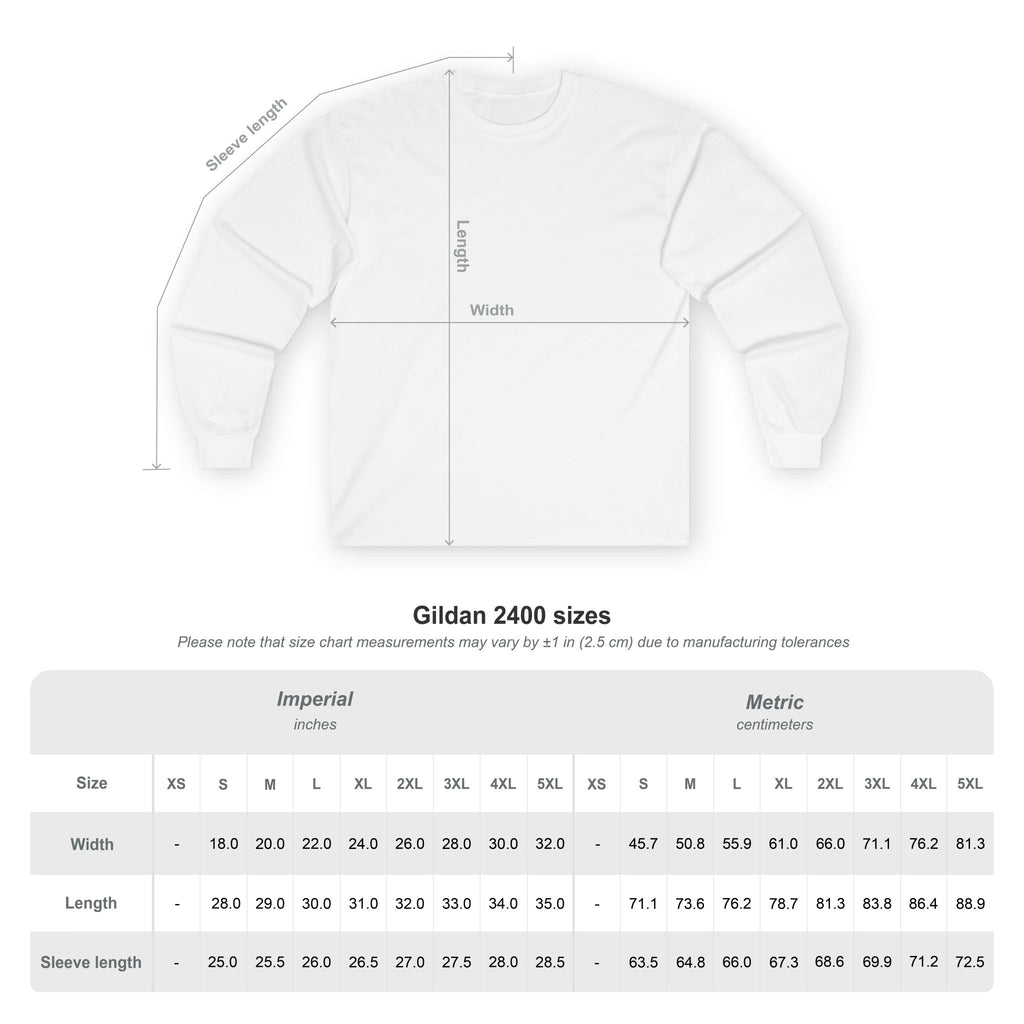 Long Sleeve Tee — 'The Power of Colours' Rainbow Motorcycle Graphic