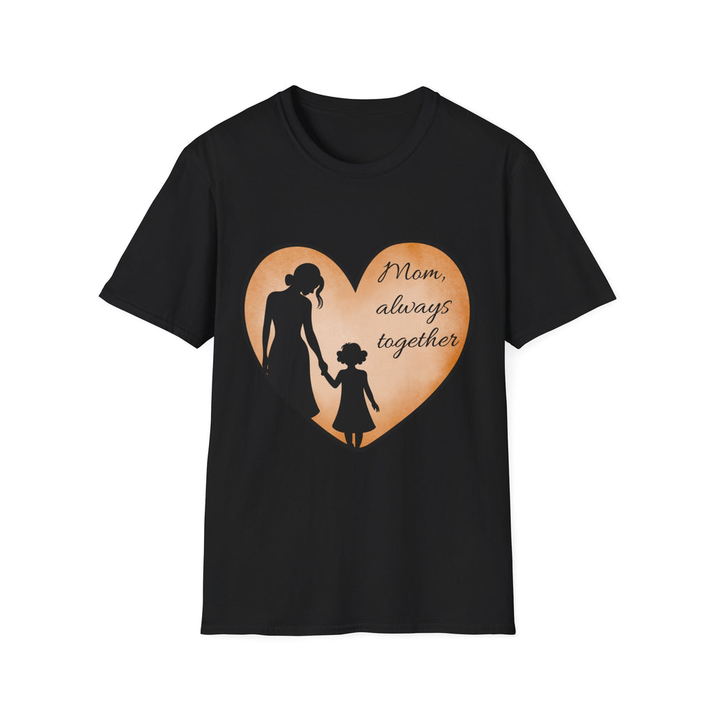 Mom Always Together T-Shirt — Mother & Daughter Heart Silhouette Tee