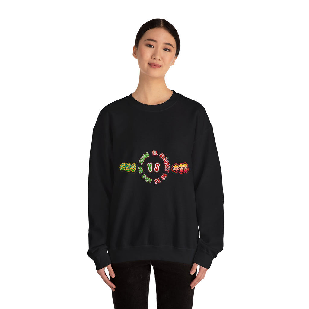 Crewneck Sweatshirt — Retro Basketball VS #24 vs #33 Graphic