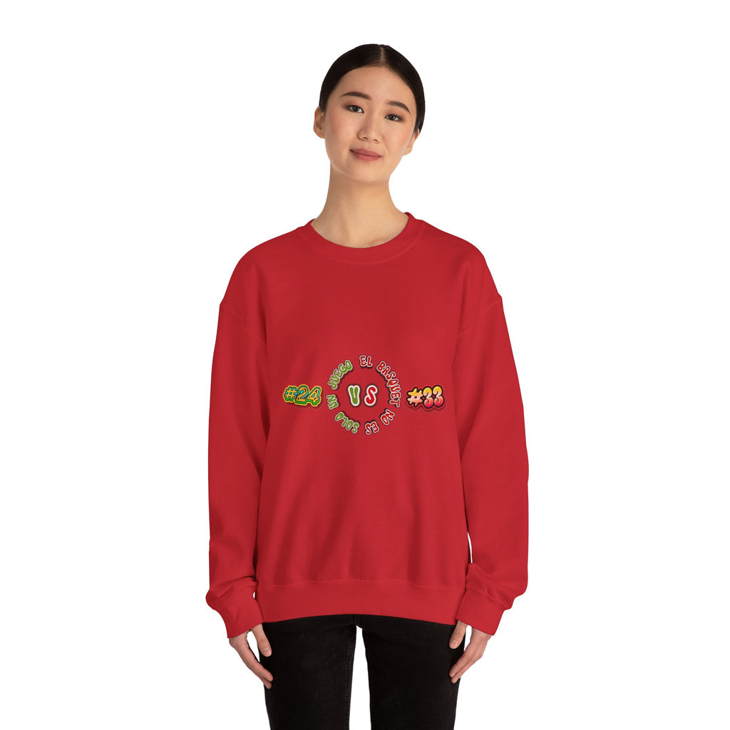 Crewneck Sweatshirt — Retro Basketball VS #24 vs #33 Graphic