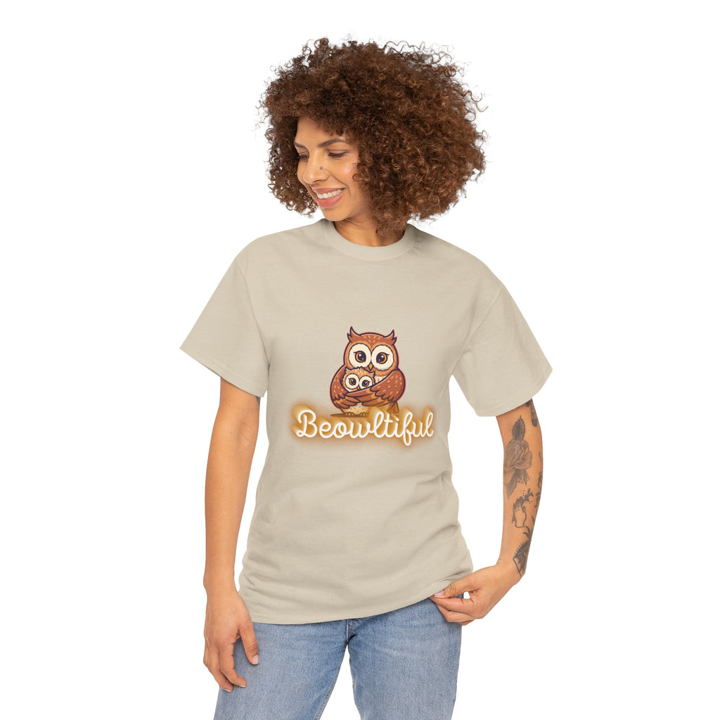 Beowtiful Owl T-Shirt - Cute Owl Graphic Tee for Bird Lovers & Fall Fashion