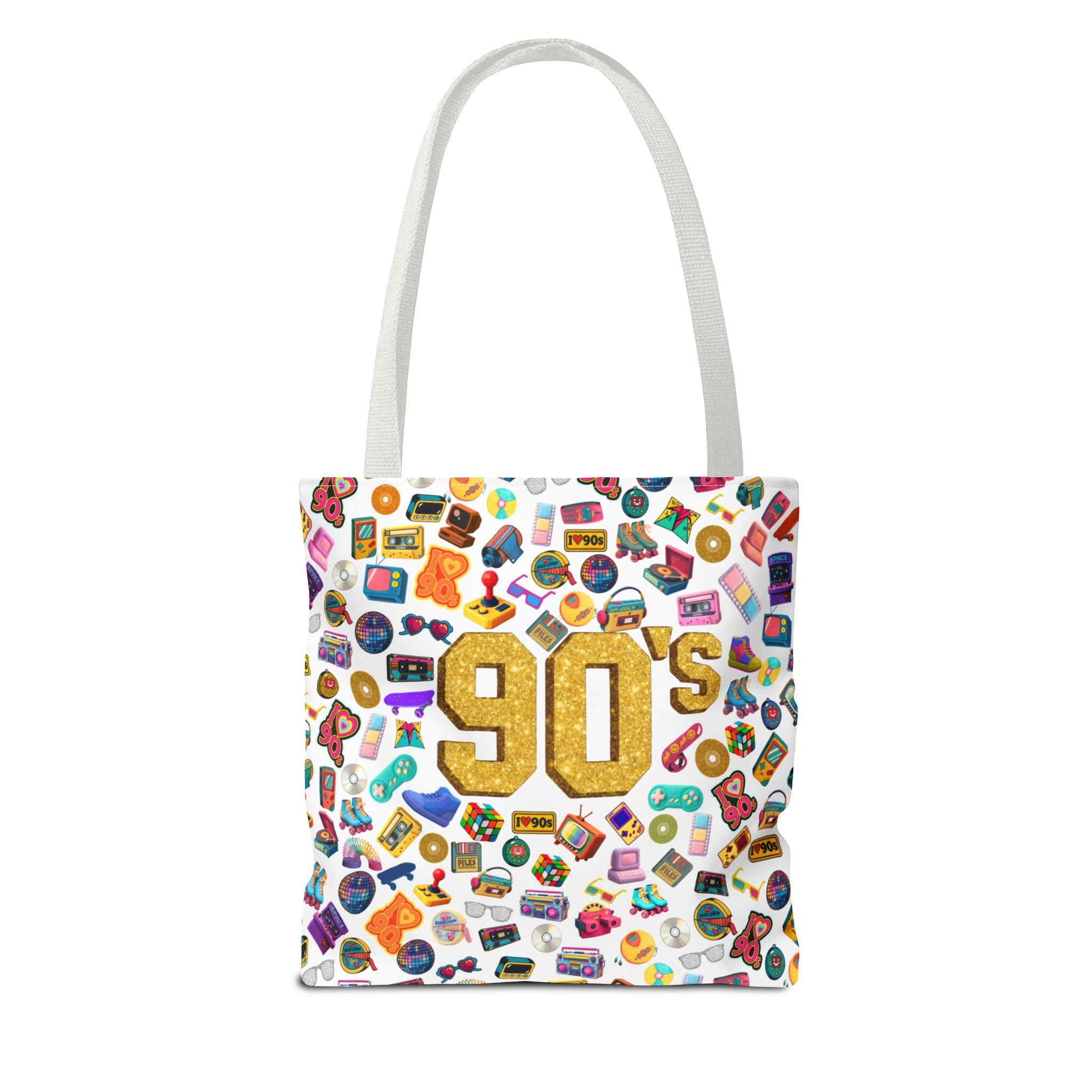 90s Retro Icons Tote Bag — Vintage Pop Culture AOP Tote (Copia)