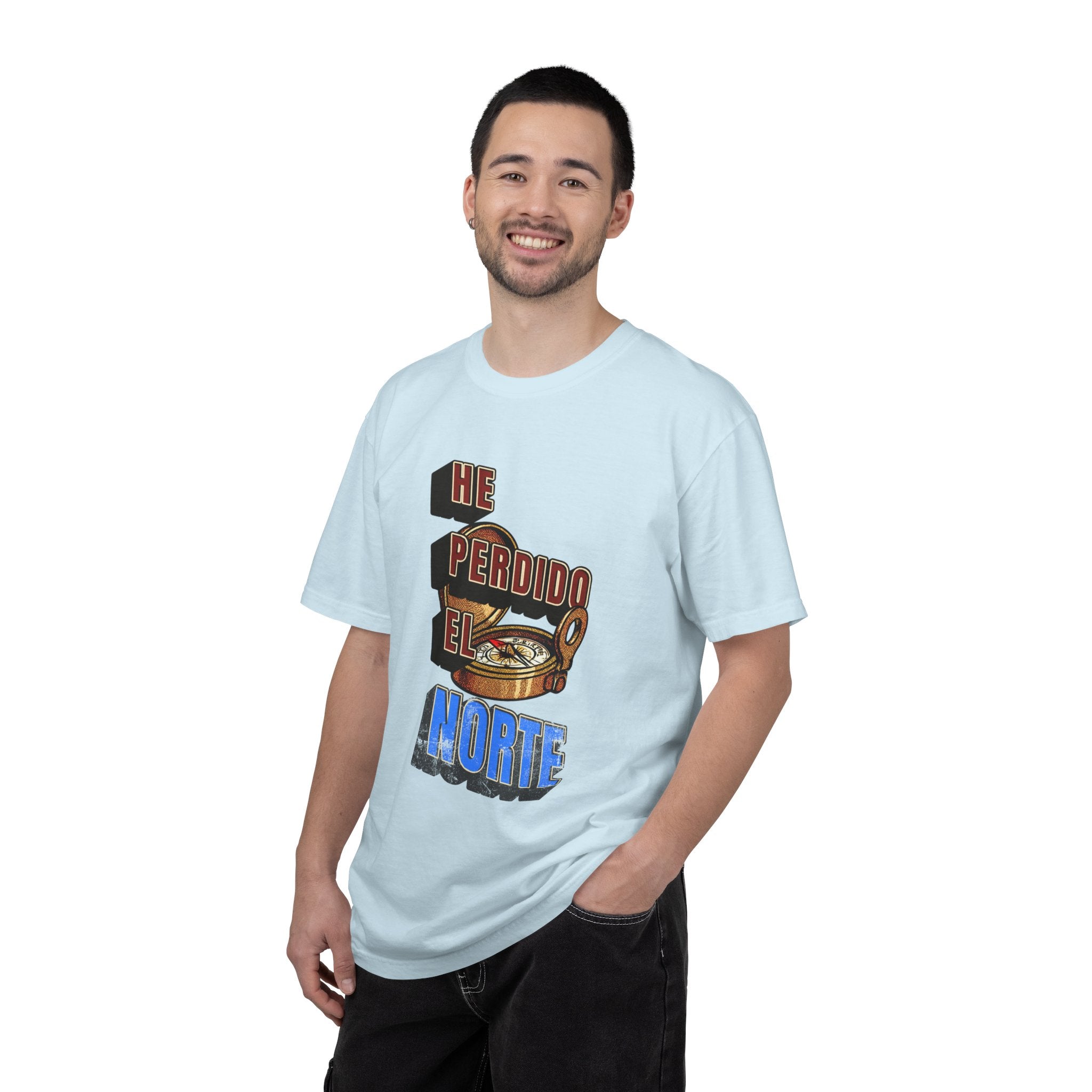T-Shirt — "He Perdido El Norte" Vintage Compass Graphic