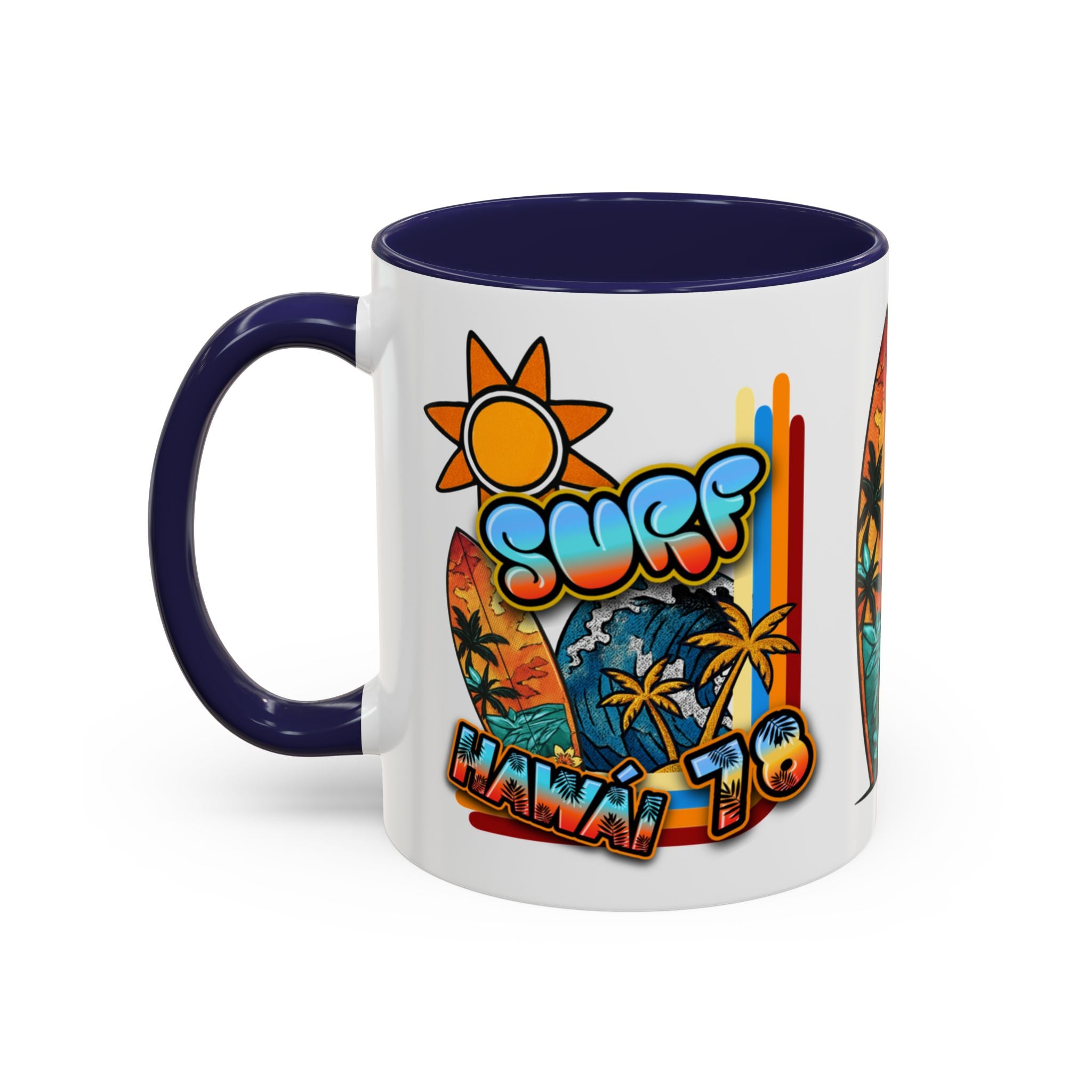 Surf Hawaii Retro Accent Coffee Mug (11/15oz)