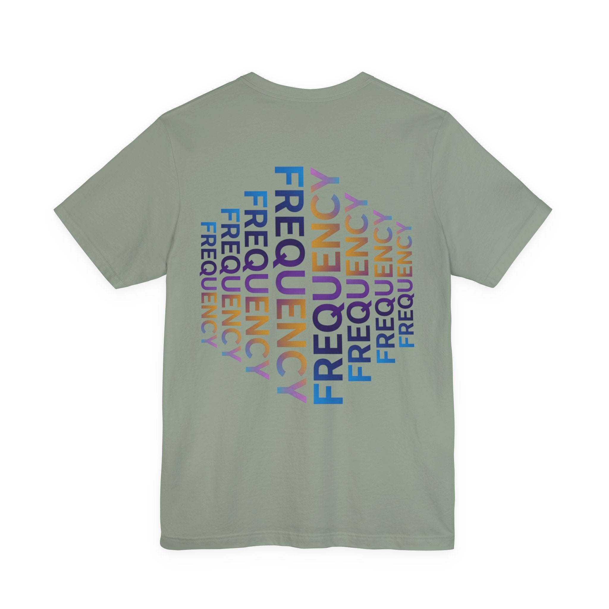 Frequency Graphic Tee — Inspirational Vibes, Repeated Typography Design