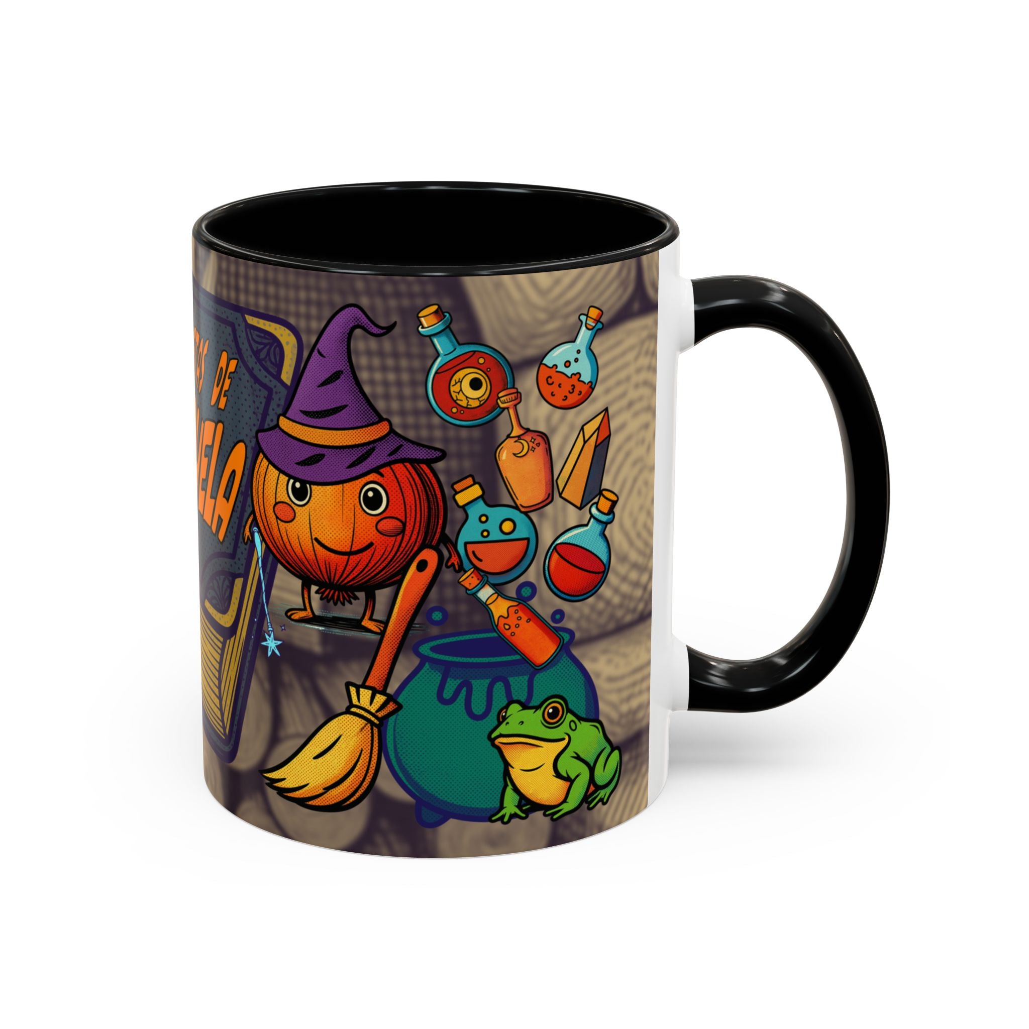 Coffee Mug - "Recetas de La Abuela" Halloween Pumpkin Kitchen Spellbook Accent Mug