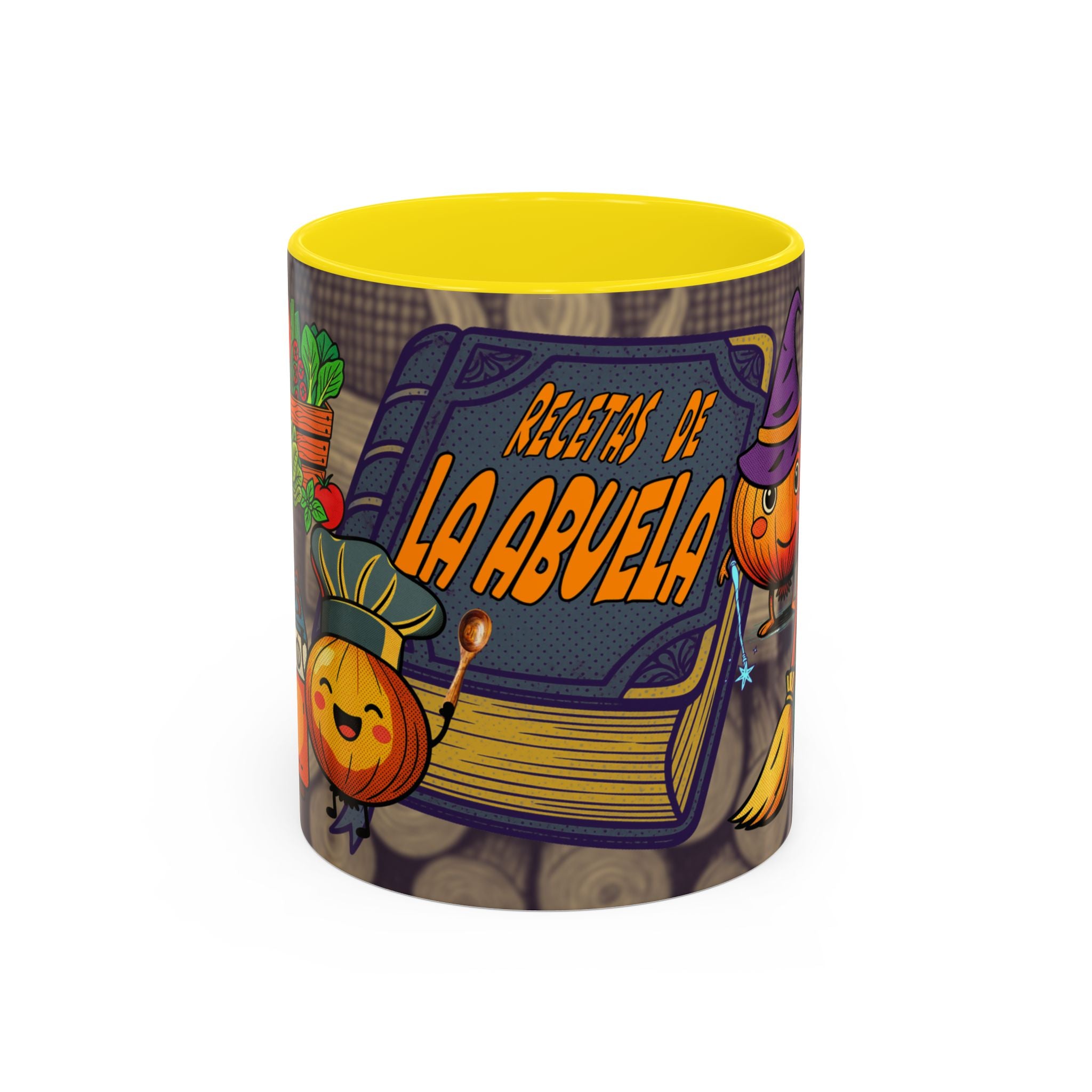 Coffee Mug - "Recetas de La Abuela" Halloween Pumpkin Kitchen Spellbook Accent Mug
