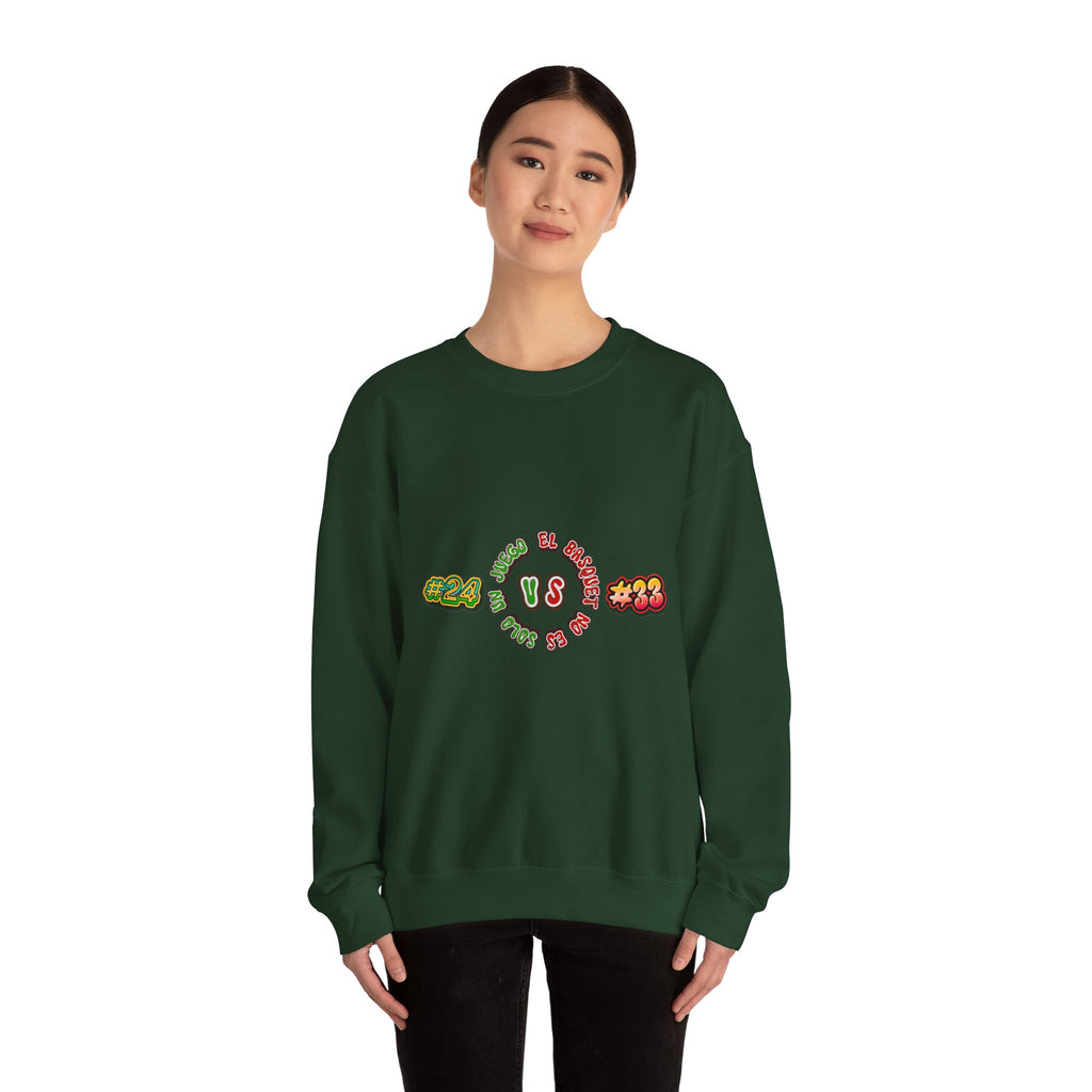 Crewneck Sweatshirt — Retro Basketball VS #24 vs #33 Graphic